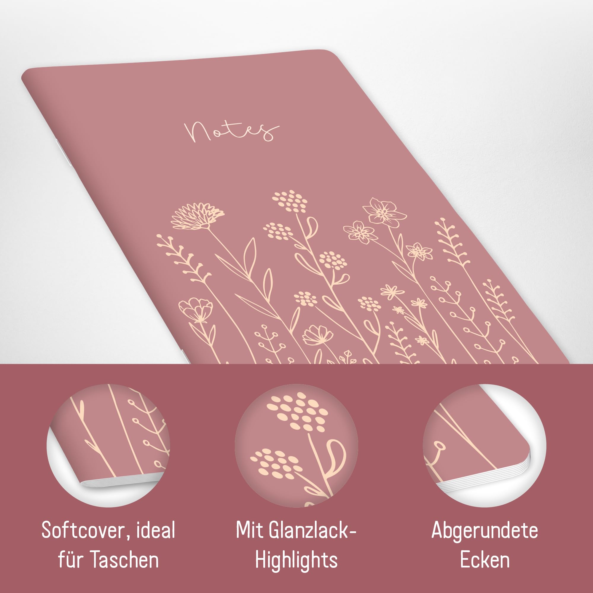 paper&you Notebook A5 Lined 64 Pages, 90 g/m² Premium