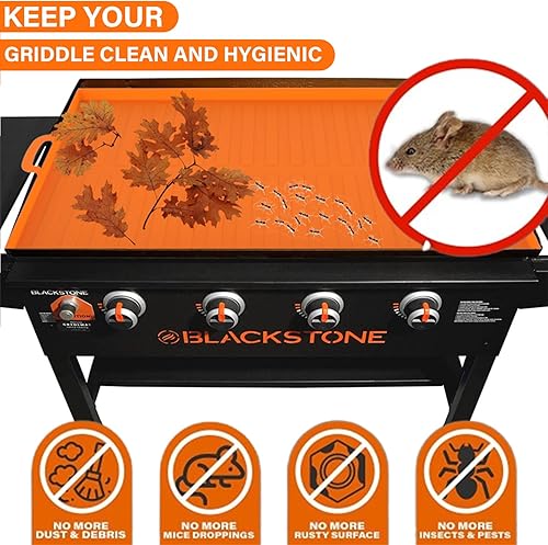 Miniatura 5 de Mightree Alfombrilla para parrilla Blackstone, cubierta de parrilla Blackstone de 36 pulgadas, alfombrilla de silicona resistente para alimentos,