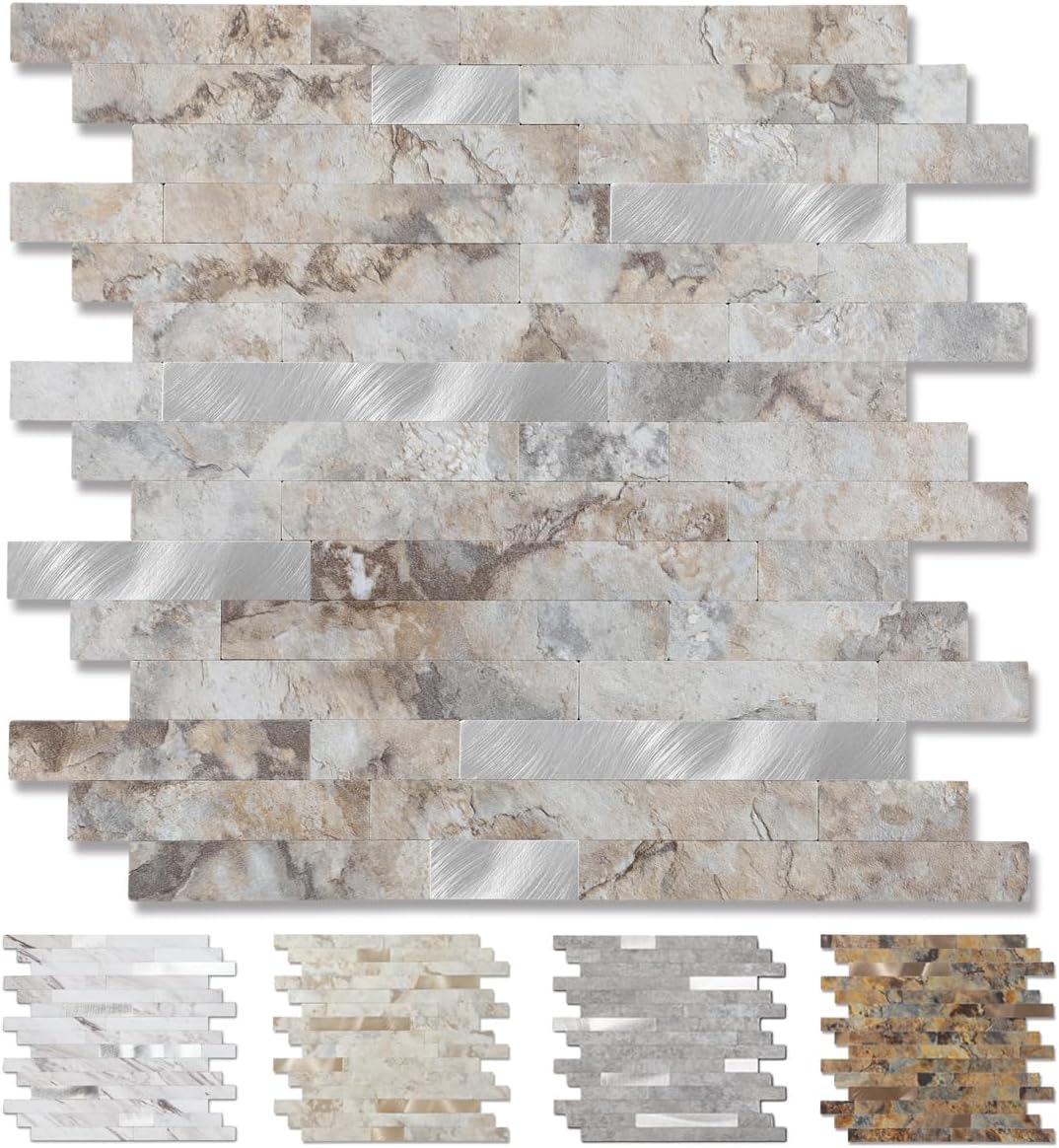Aazon.co: XUANINY Peel And Stick Backsplash Tiles, Triangle Surface - View #3