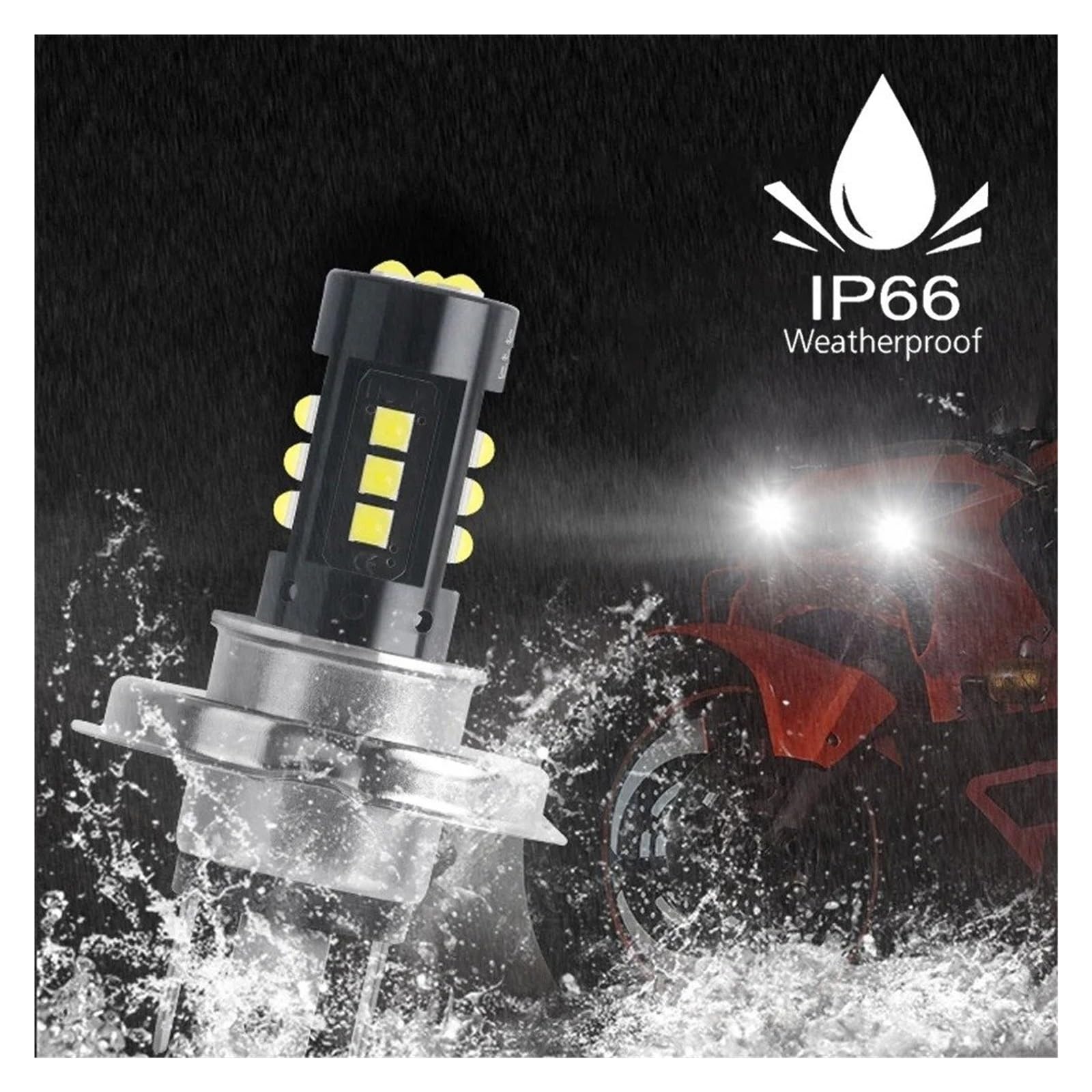 Pour Moto Scooter Tricycle LED Phare De Blanc Feux Croisement Ampoules 12V Antibrouillard H4 BA20D P15D-H6 Phare De Moto(H4)