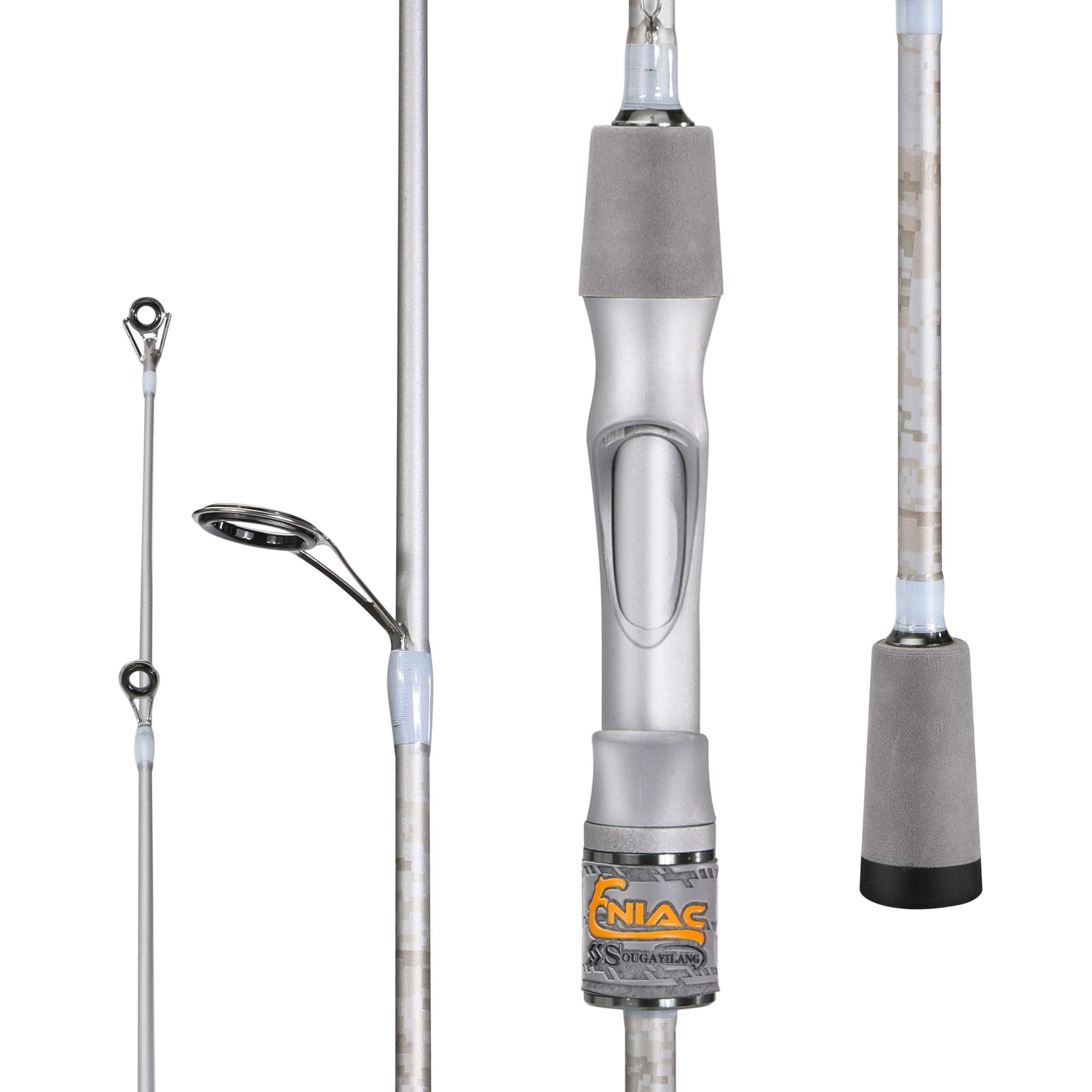 Sougayilang Fishing Pole, IM6 Graphite Spinning Rod & Casting Rod - Two Pieces, SuperPolymer Handle Fishing Rod for Bass Fishing