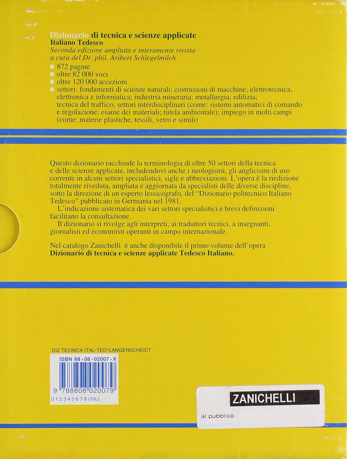 Dizionario di tecnica e scienze applicate italiano-tedesco