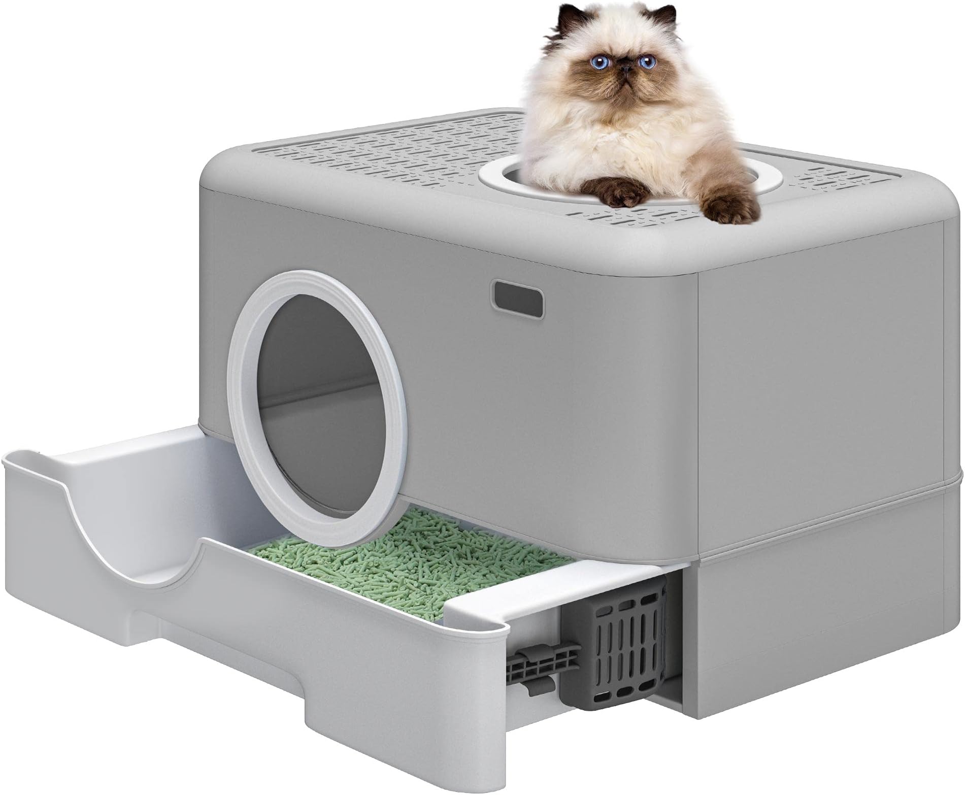 Litter Spinner Cat Litter Box Tan Self Cleaning Litter