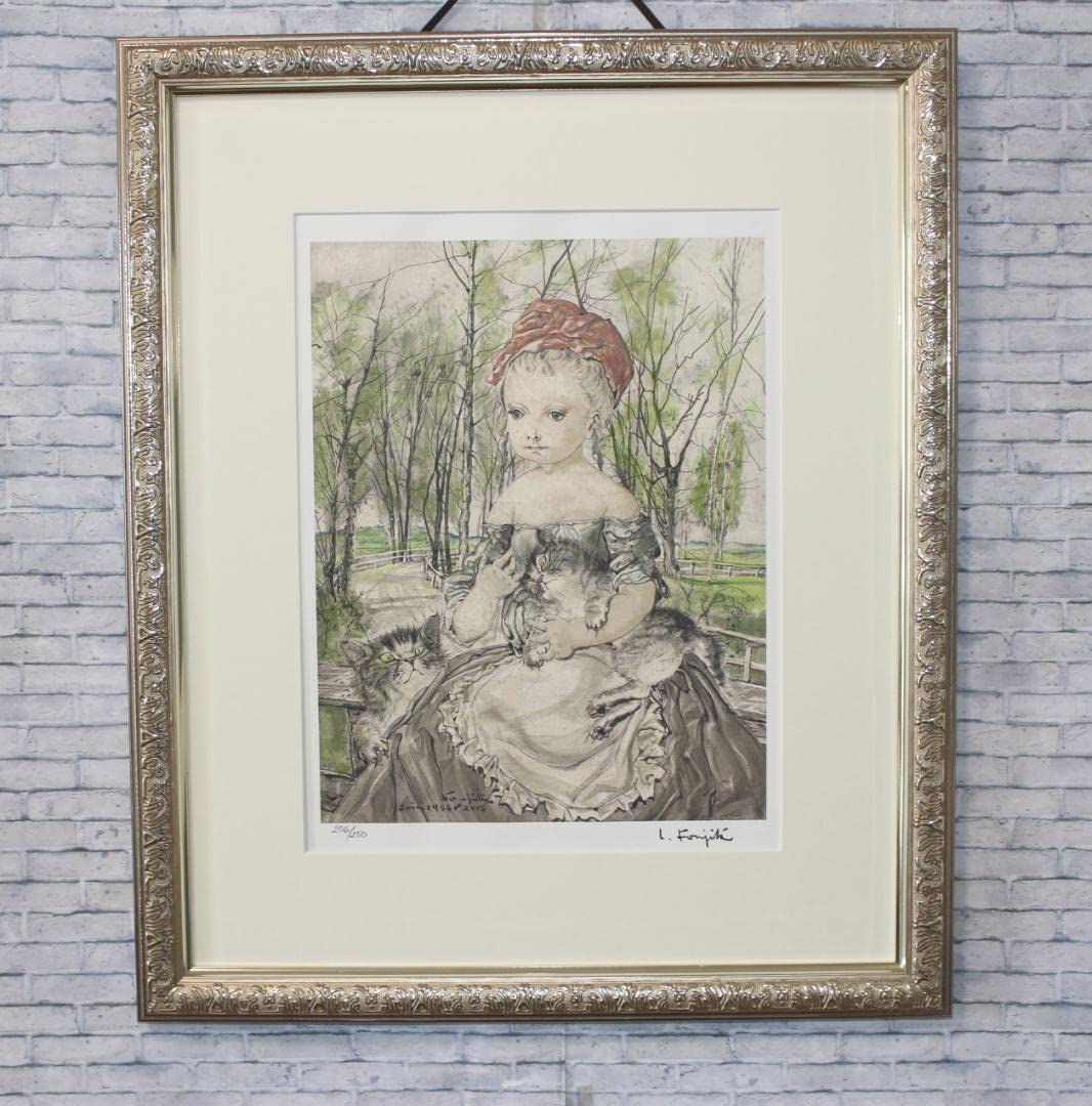 藤田嗣治 エスタンプリトグラフ「少女」販売証明書付き 250部限定