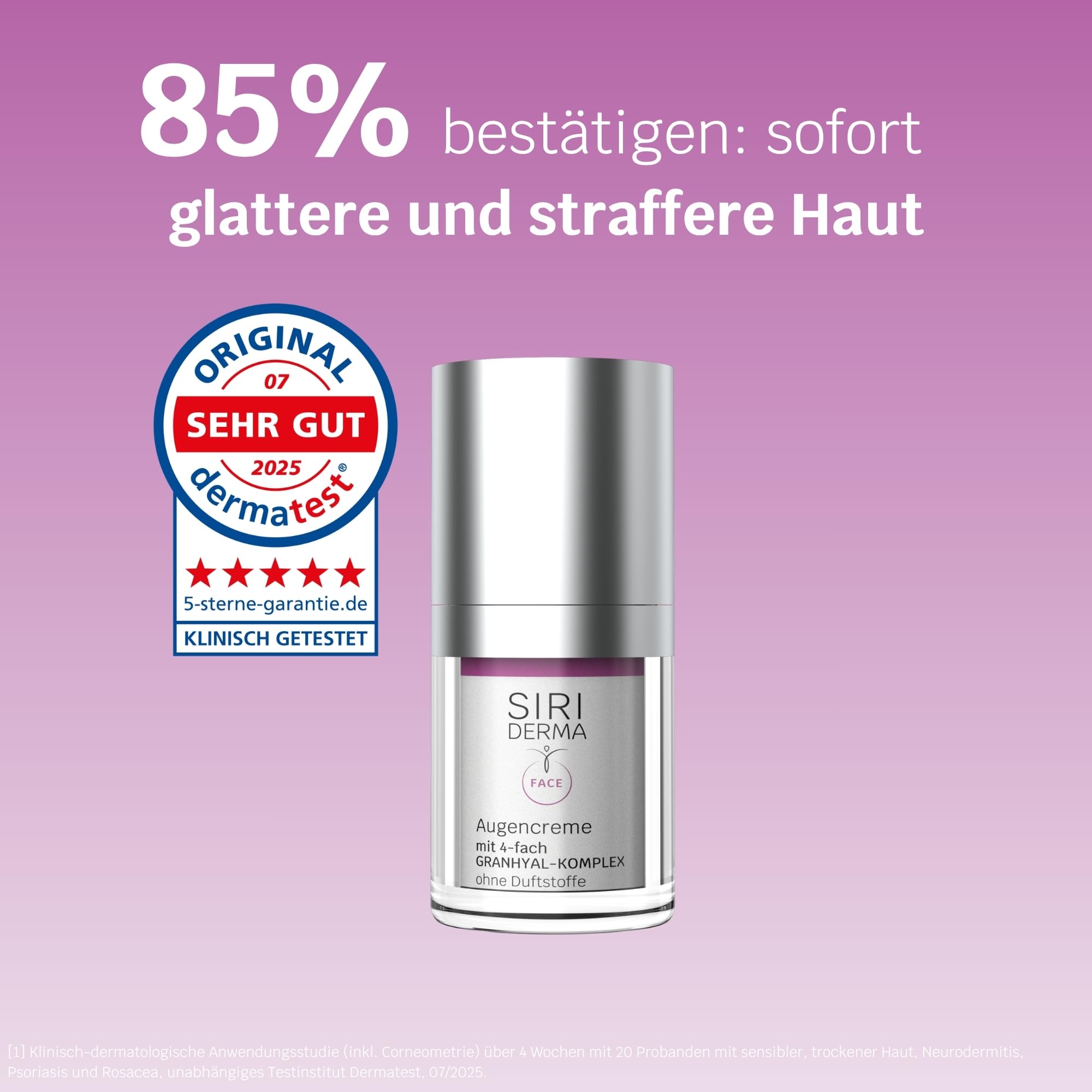siriderma basische Ojo fältchen Crema 15 ml para muy seca piel sensible