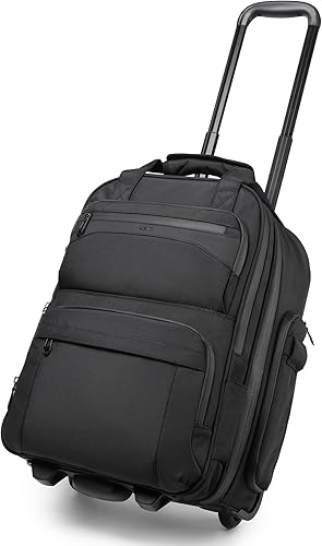Miniatura 1 de OZUKO Bolsa de equipaje de mano debajo del asiento para aviones de 18 x 14 x 8, bolsa de artículos personales para Spirit Airlines con ruedas, Negro