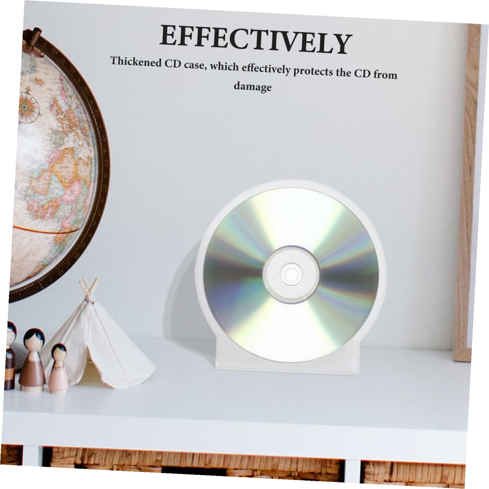 VALICLUD Custodia CD Rigida 50pezzi Organizzatore per Dischi Dvd Custodia Protettiva Design Spesso e Minimale
