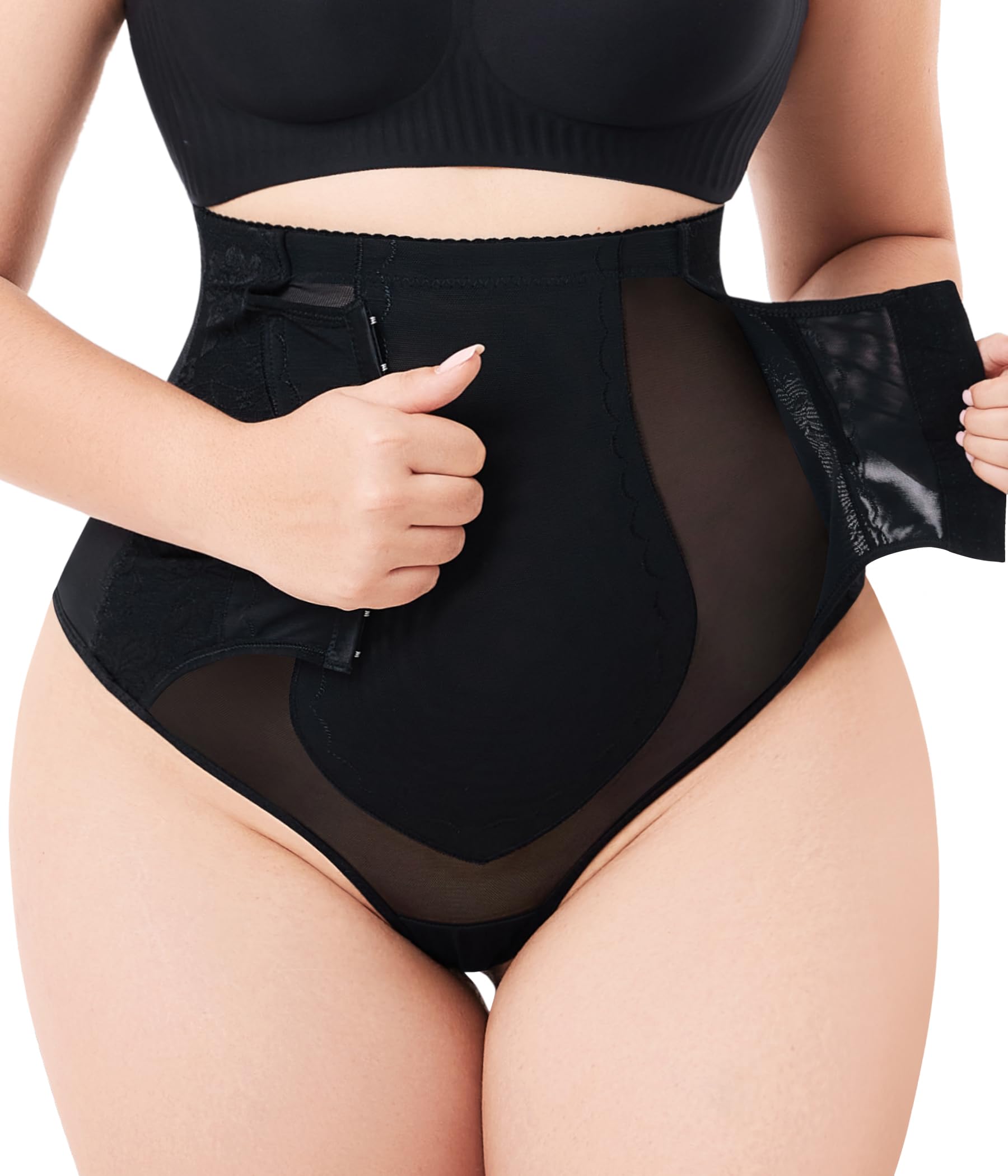 NebilityThong Shapewear for Women Tummy Control Plus Size Body Shaper Panties High Waisted Trainer Underwear