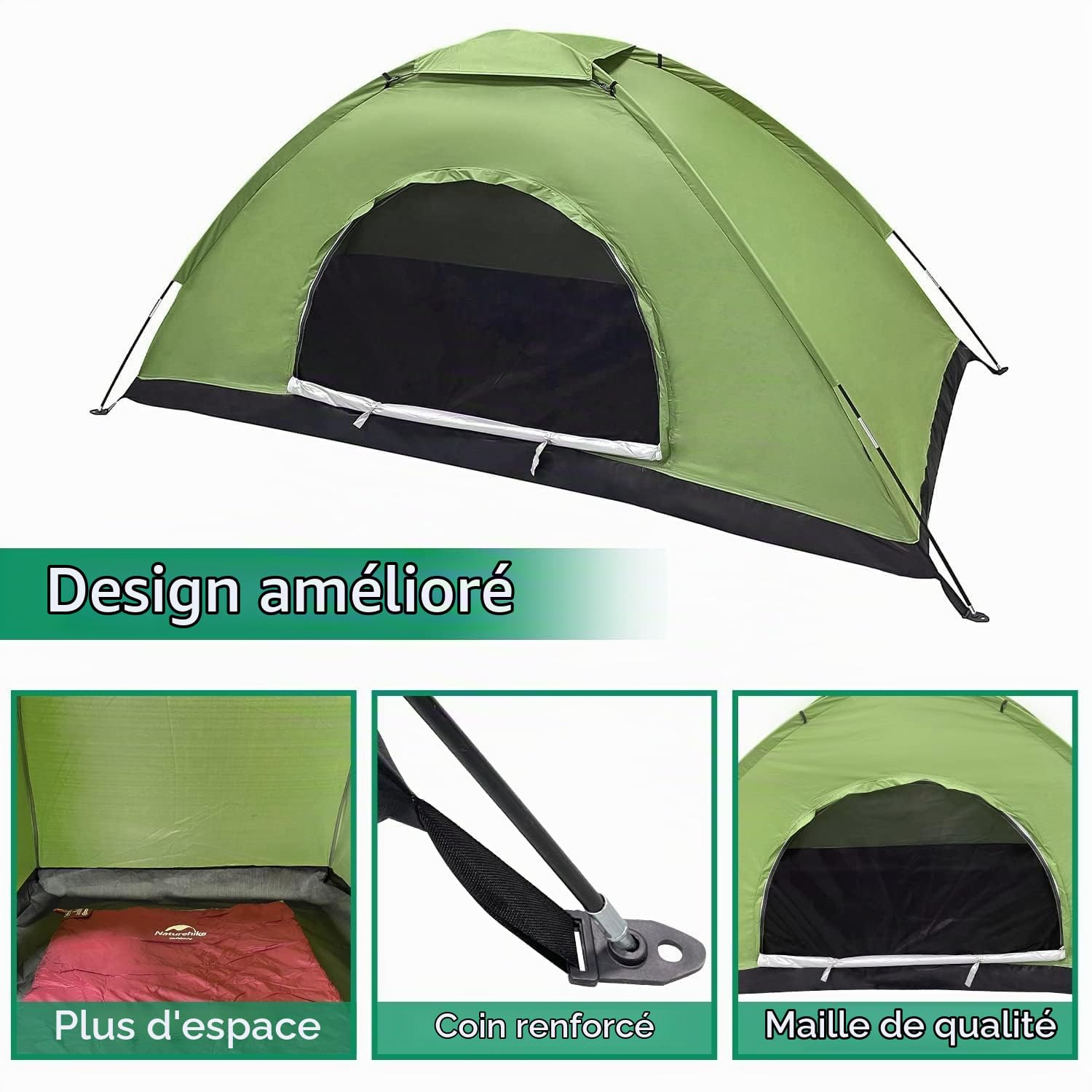 Tente de Camping 2 Personnes Imperméable, Tente 2 Places Randonnée Ultralégère, Facile à Installer Petite Taille de Rangement, Tente Camping pour Le Plein air, Le cyclotourisme, Trekking
