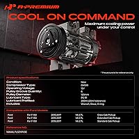 Vista 2 de A-Premium Compresor de A/C con embrague compatible con Ford F-150 2.7L Turboalimentado 2015-2017, estilo DKS20