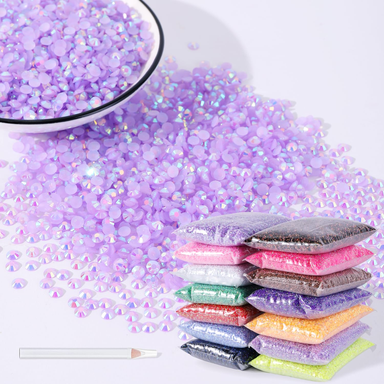 40 Gemas Redondas Plata 12mm Resina Para Manualidades | Adornos Planos, Decoración Tarjetas Y Álbumes