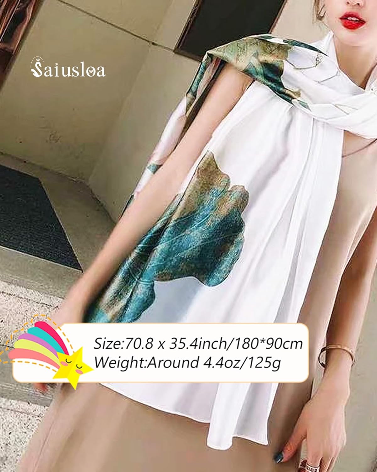 Dress Scarves Shawl Wraps Long Silky Scarf for Women Dressy Fashion Lightweight for Decorative Formal Evening Gowns - Image 5