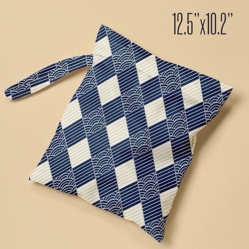 Miniatura 10 de Bolsa húmeda impermeable reutilizable para playa, viajes, piscina, bolsa de gimnasio para trajes de baño, ropa húmeda, pañales de tela, bolsas