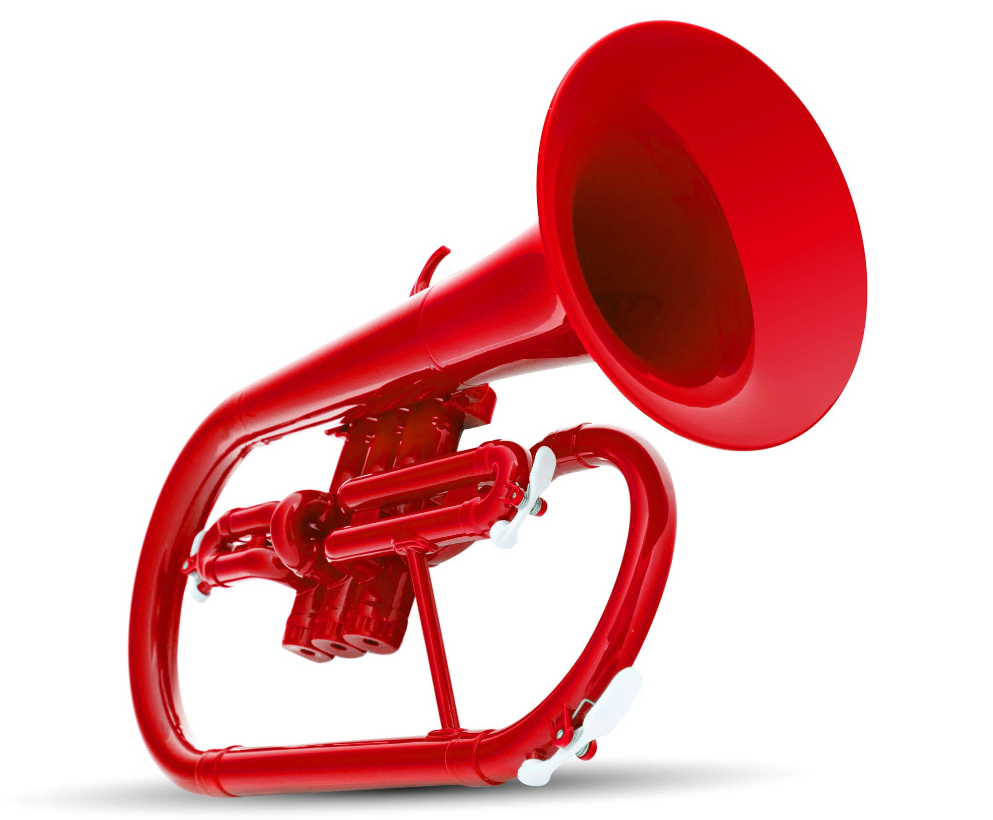 Classic Cantabile MardiBrass Bugle en ABS - Pistons Perinet - 600g léger - Perçage : 11,5 mm - avec embouchure et housse - rouge