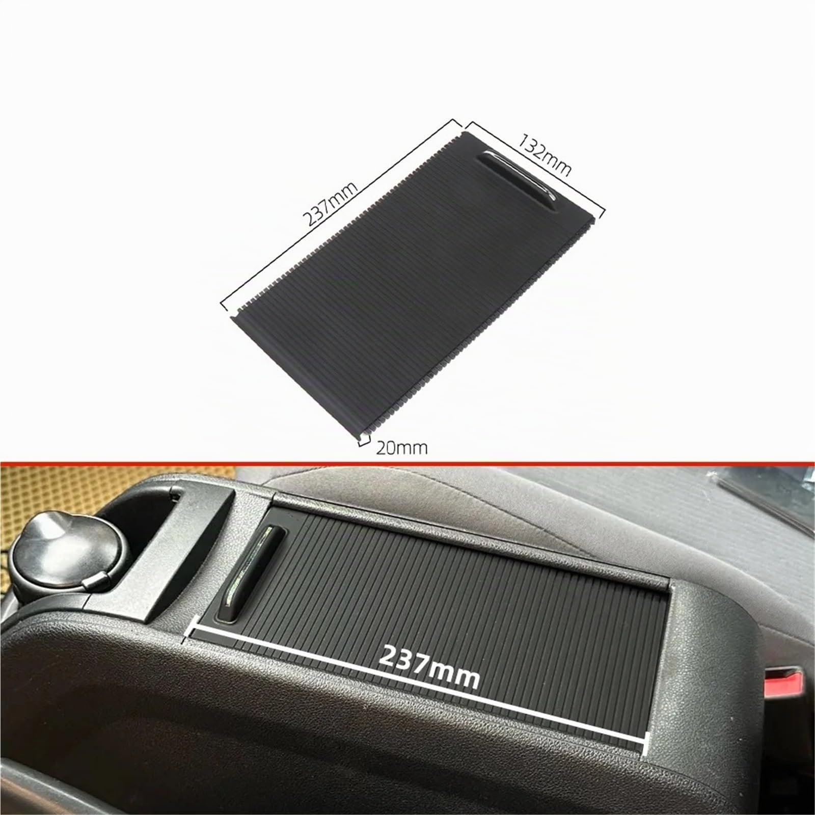 Couvercle Store Enrouleur Console Centrale Pour Citroen Pour Berlingo Pour Partner 2008-2018 Console Centrale Accoudoir Boîte Rangement Couvercle Plaque Porte-gobelet Rideau Traction