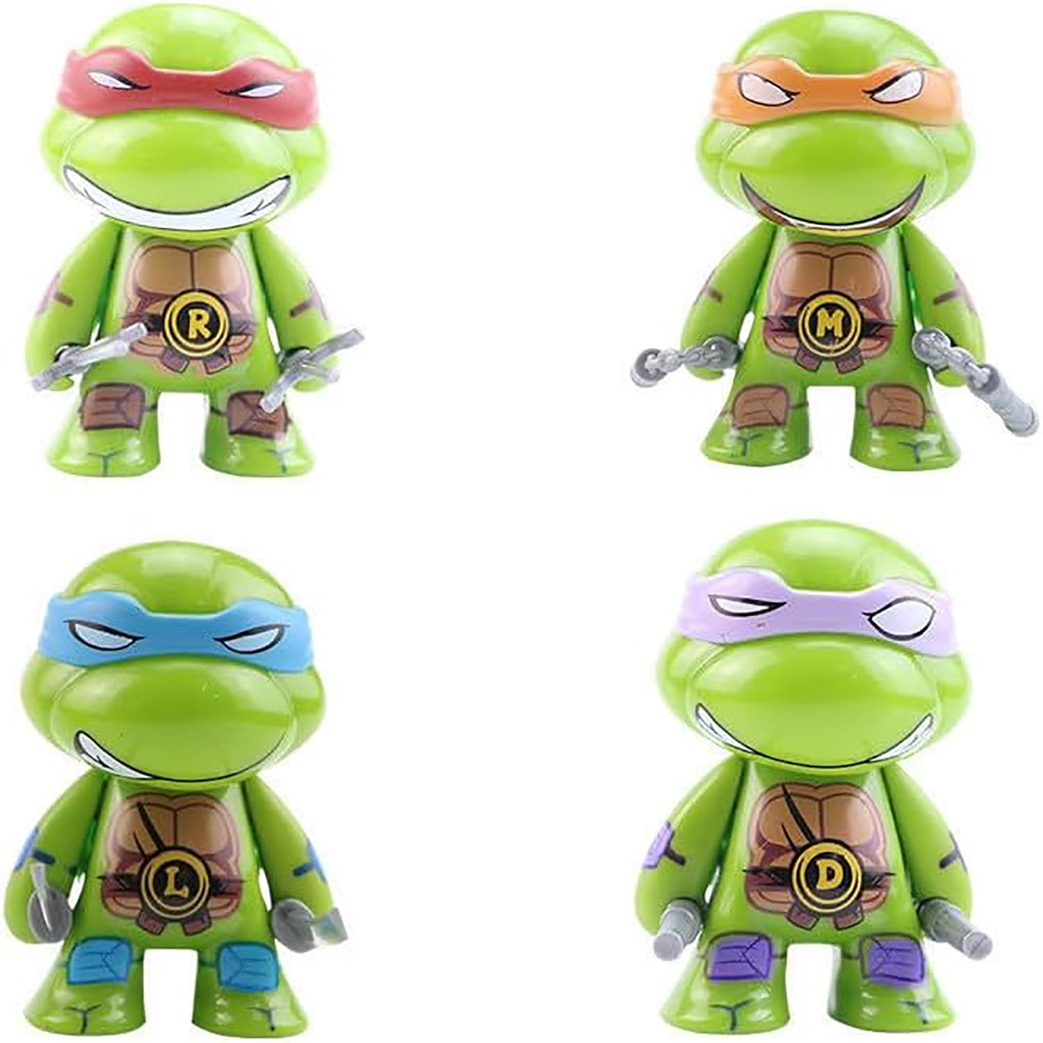 4 PCS Turtles Toys - TMNT Action Figures - Turtles Toy Set - Cake Toppers-Ornaments 2.75inch Ages 3+