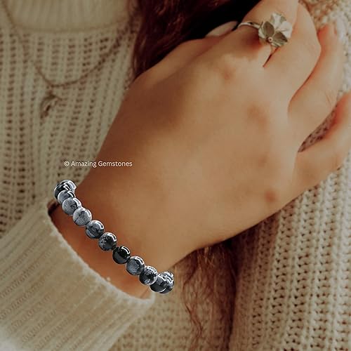 Miniatura 639 de Amazing Gemstone Crystal Bracelet for Women Men's Gifts - Protection Healing Crystal Bracelet - 8mm Gemstone Beaded Adjustable Bracelet Pulseras