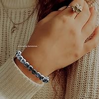 Vista 626 de Amazing Gemstone Yaxaite Bracelet for Women Men's Gifts - Protection Healing Crystal Bracelet - 8mm Gemstone Beaded Adjustable Bracelet Pulseras