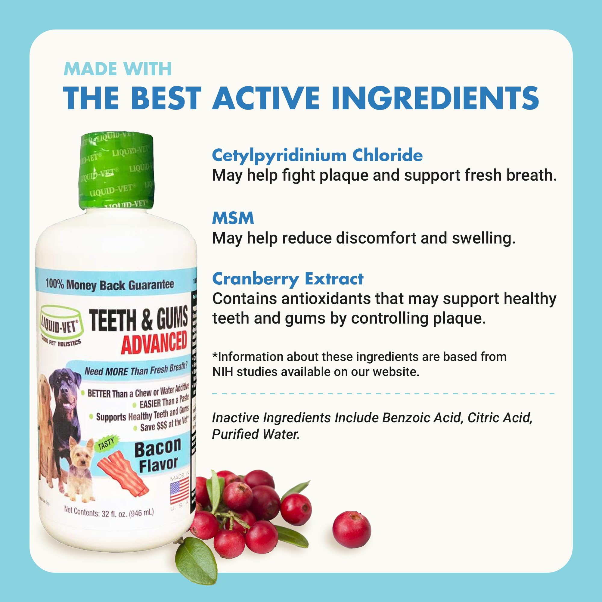 LIQUID-VET Advanced Teeth & Gums Supplements for Dogs | Dental Care for Dogs | Oral Mouth Care | Tartar + Plaque + Gingivitis - image 4