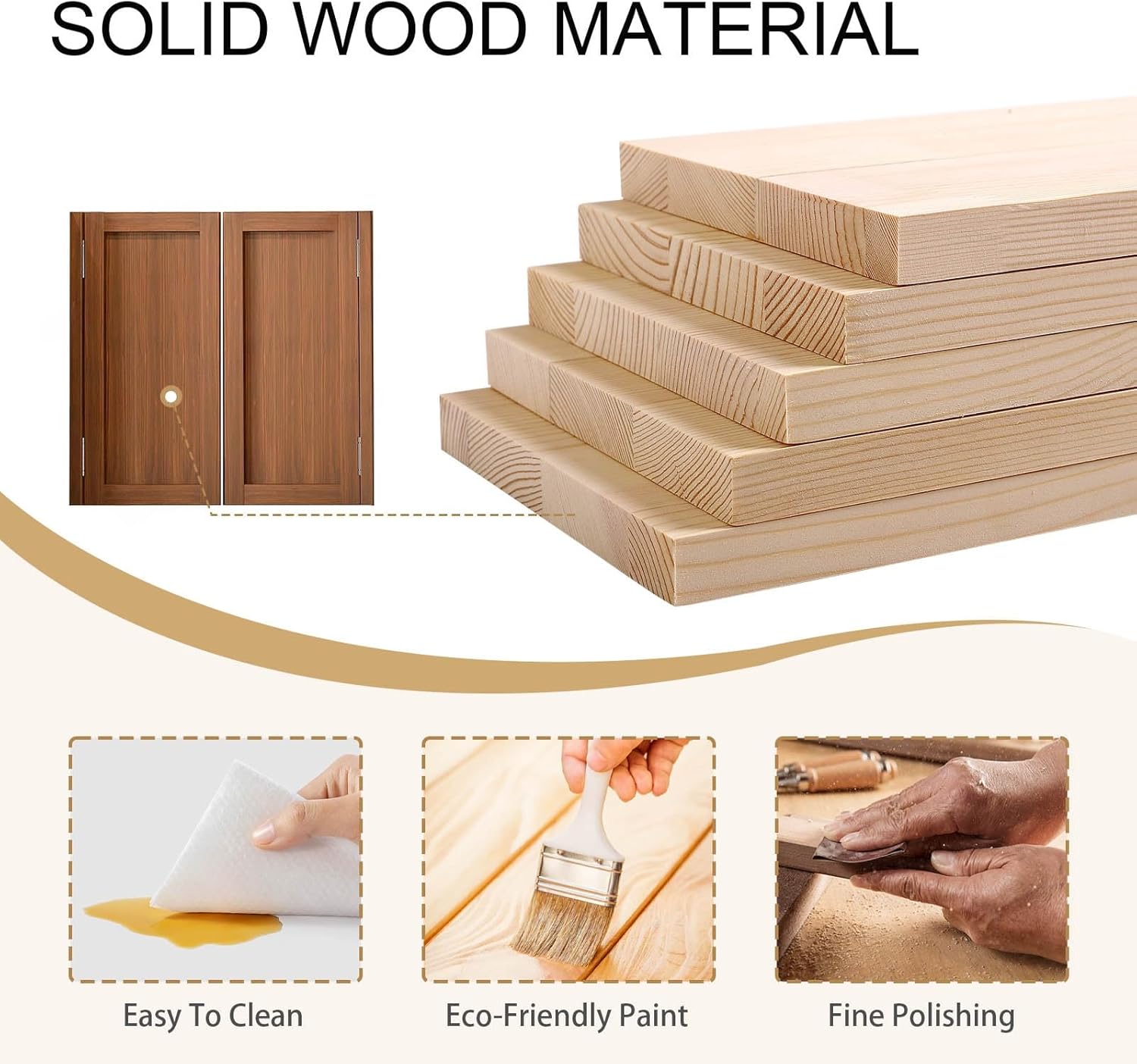 Swing doors for cafes, living rooms, automatic closing, retro solid wood, for bars and stairs.