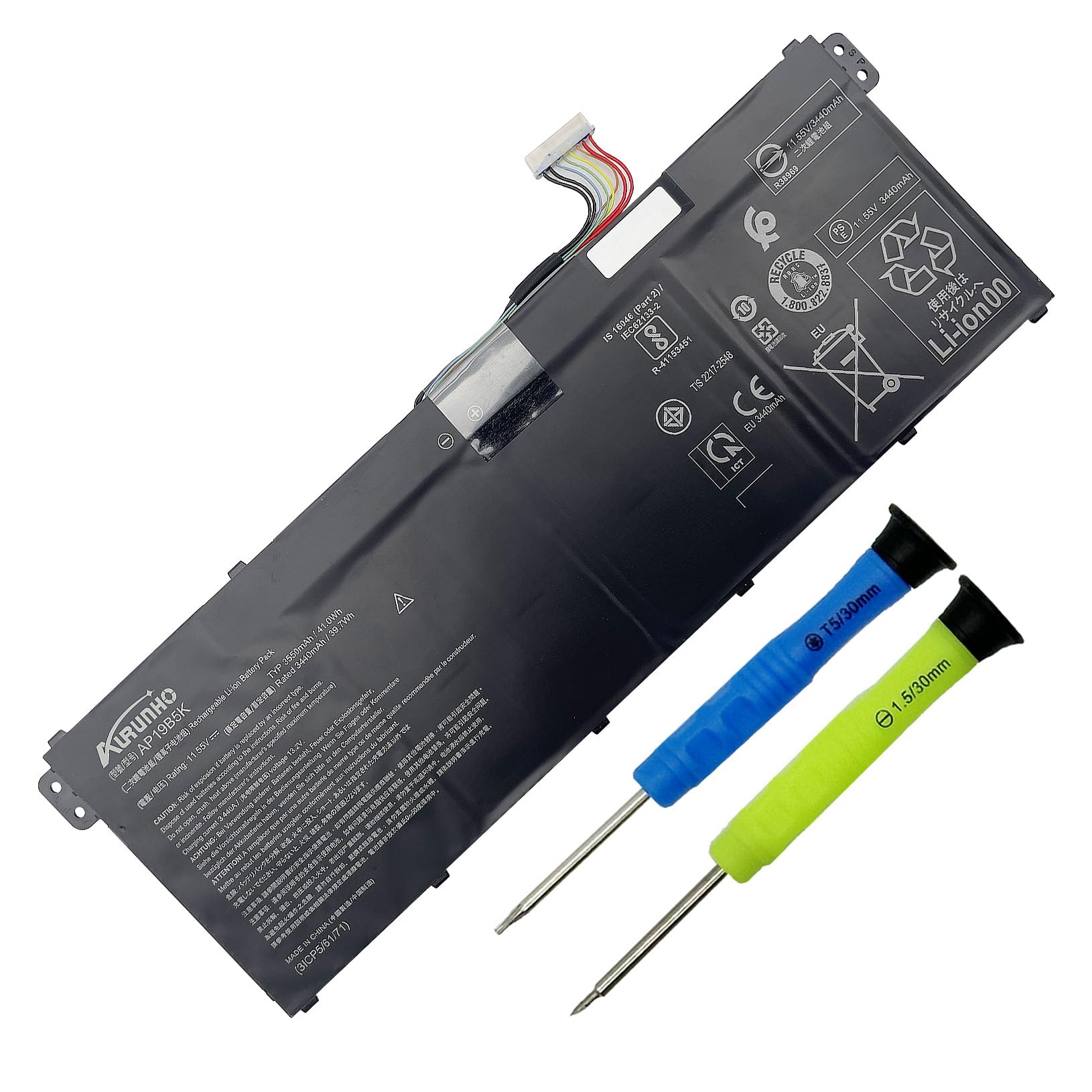 Amazon.com: AURUNHO AP19B5K AP19B8K Laptop Battery Replacement for