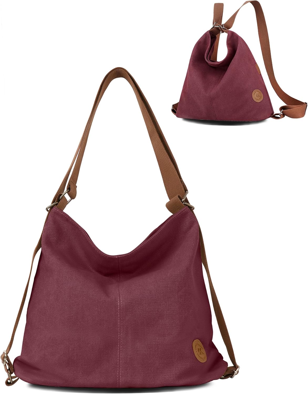 Women’s Convertible Tote Backpack Large 4-in-1 Canvas Bag Lightweight Crossbody Shoulder Bag for Work Travel