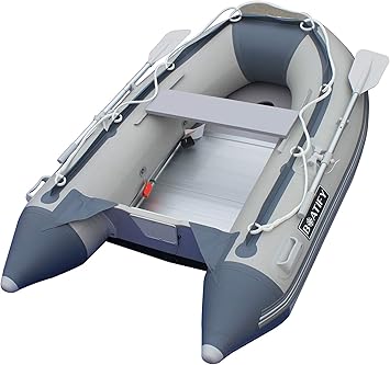 8.9 ft Inflatable Boat Raft Fishing Dinghy Pontoon Boat with Air Floor