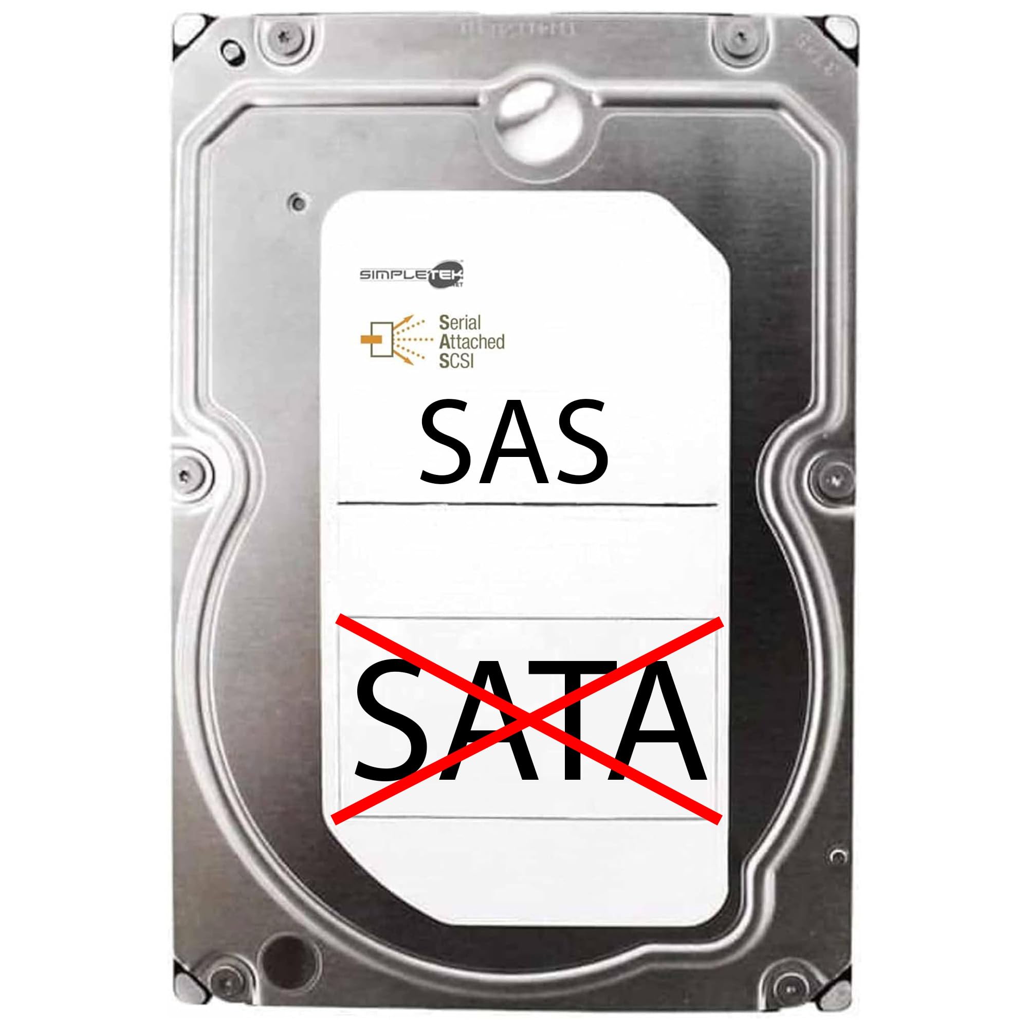 SIMPLETEK - Disco Duro Interno para servidores - Interfaz SAS, 4 TB, 3,5" | 6 Gbps | 7200 RPM, 128 MB de caché | [Atención: no es SATA] (Reacondicionado)