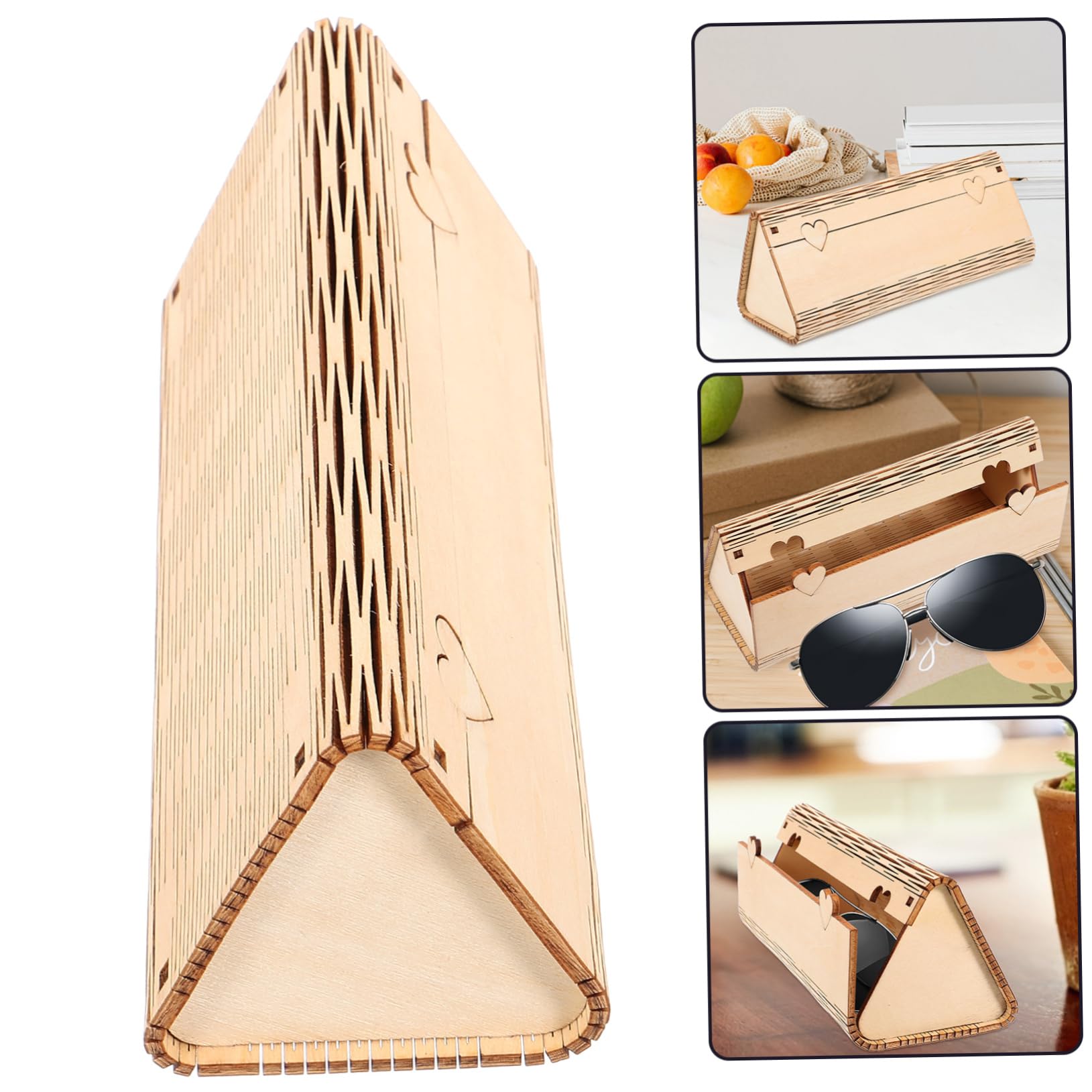 BESPORTBLE Scatola Di Occhiali in Legno Scatole Di Immagazzinaggio Superiore Sacca Da Sole Custodia Rigida Per Occhiali Astuccio Casa Di Occhiali Custodia Per Gli Occhiali Di Legno