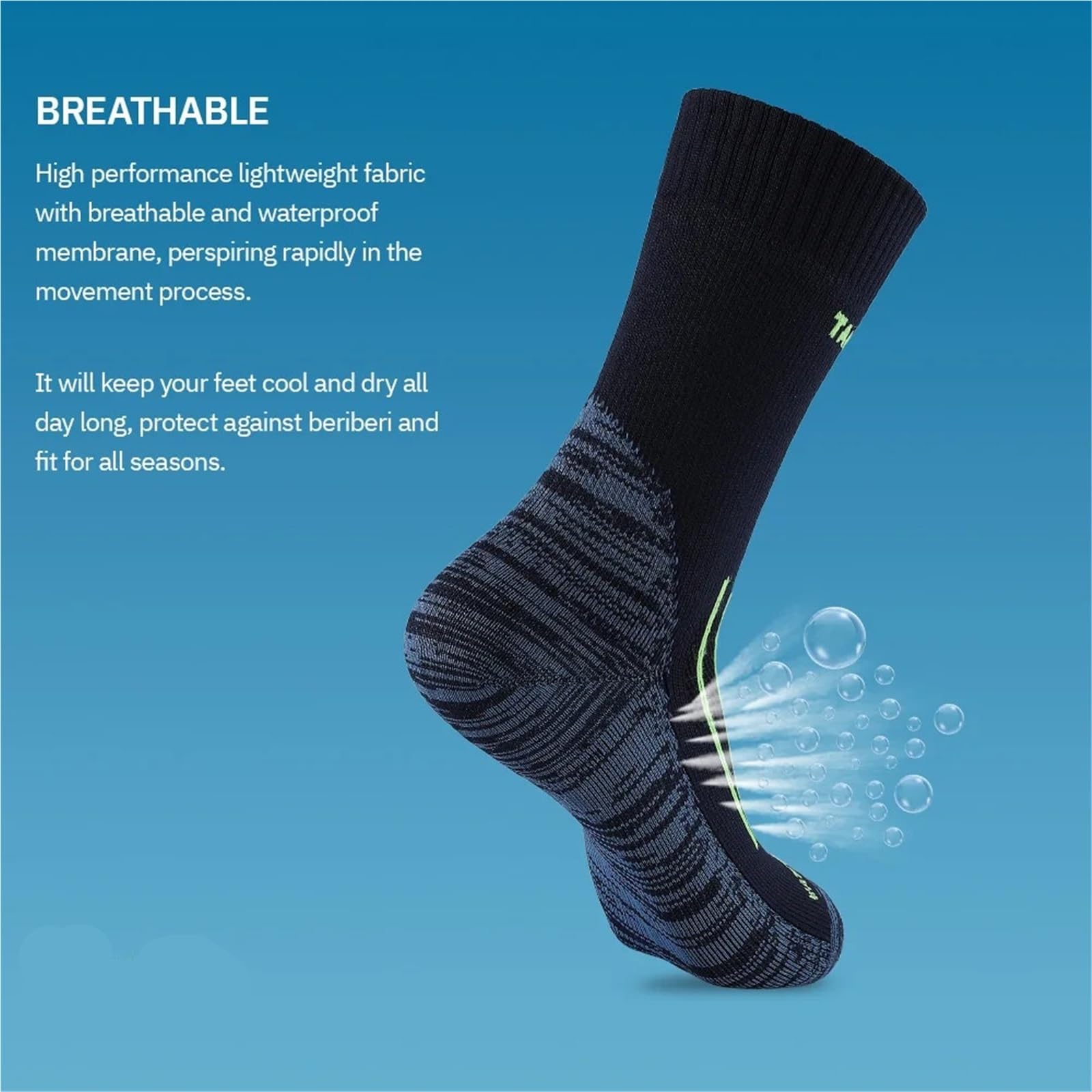 Wasserdichte Socken Herren Sportsocken Wasserdicht Radfahren Angeln Wandern Snowboarden Thermo-Wintersocken Schuhe Mitte der Wade FüR Wie Laufen