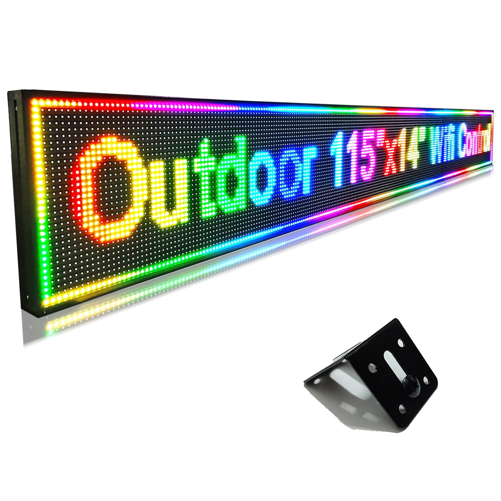 HS Programmable Led Sign Scrolling Outdoor Digital Display Screen Open neon Signs Banner for Business Store Advertising, Electronic Message Board for