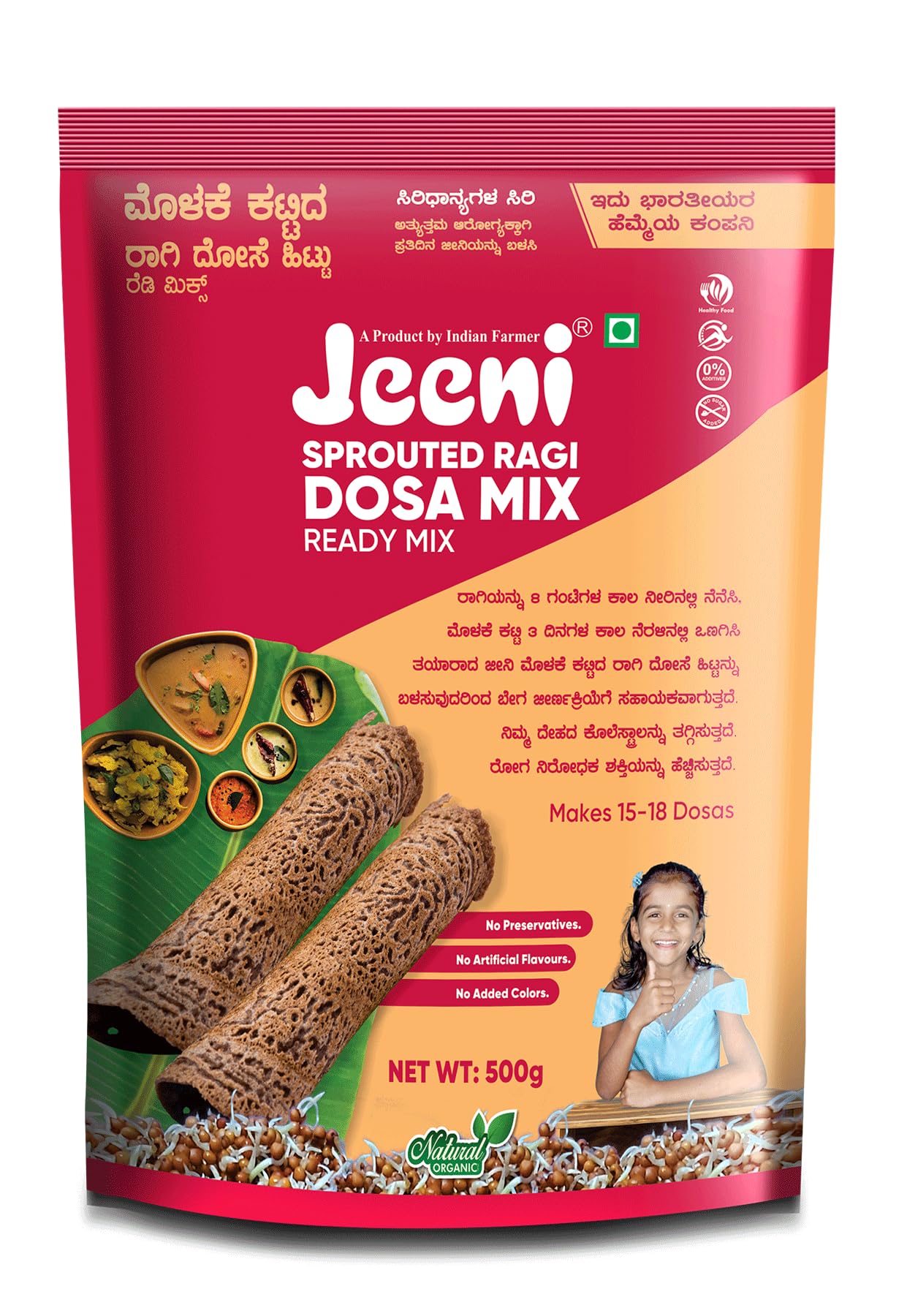 JEENI SPROUTED RAGI DOSA MIX (B0C843ZW4L) Amazon Price History, Amazon Price Tracker