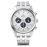 Stretto Solar Chronograph 43mm White Dial Steel Strap Men's Watch RA-TX0305S10B