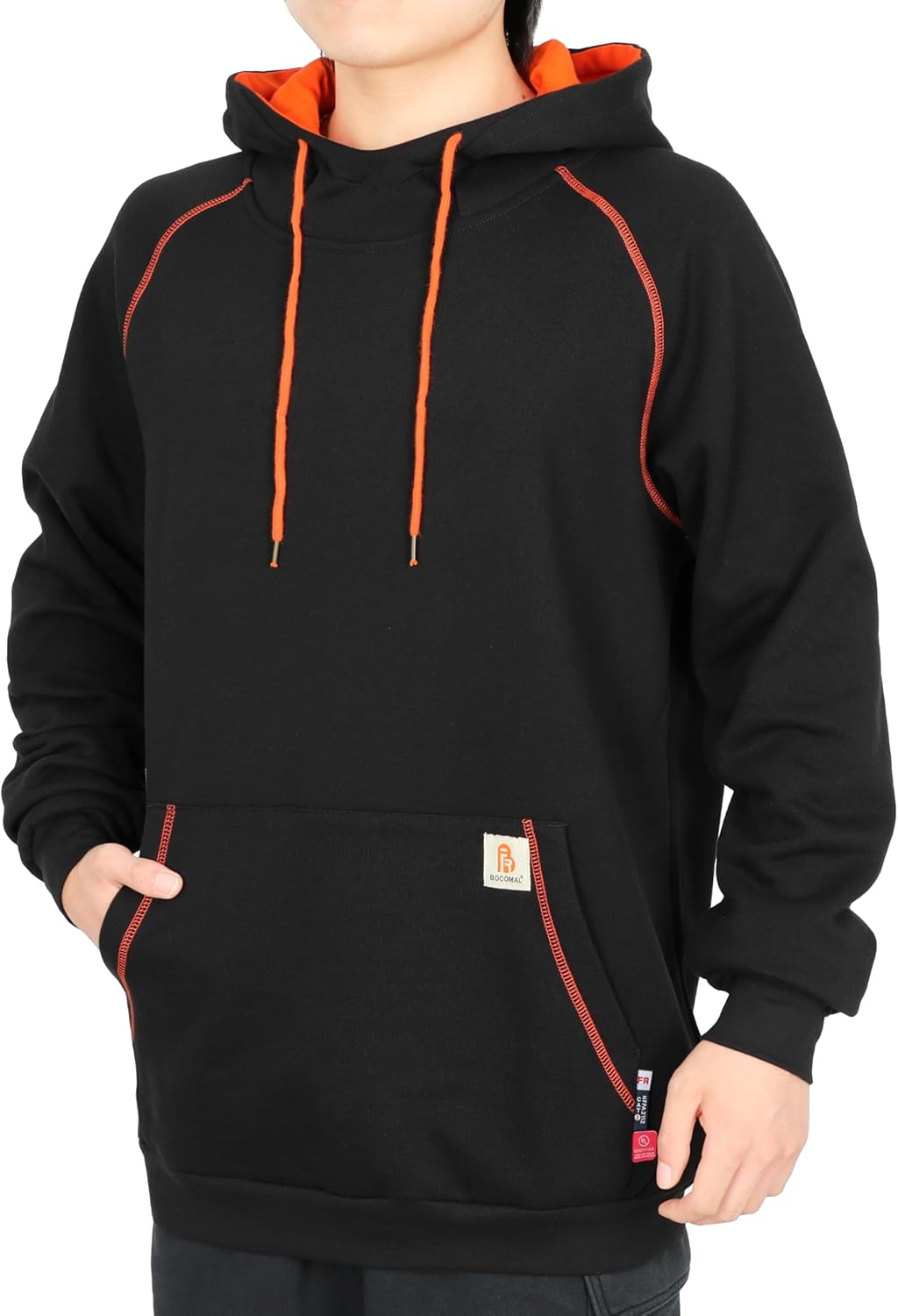 BOCOMAL FR Hoodies 10.5oz Midweight Cottoon Fleece Pullover Flame Resistant Hooded Sweatshirts NFPA2112 - Image 7