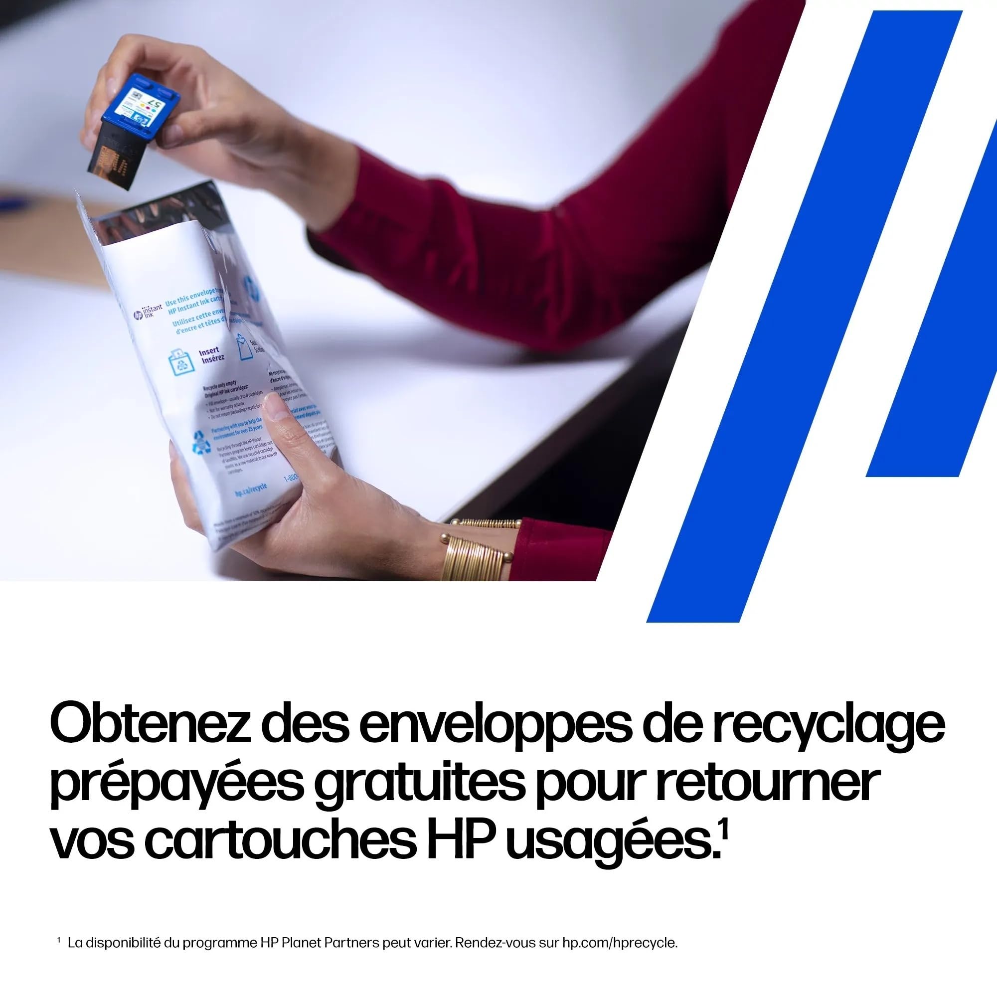 HP 308, Noir et Tricolore, 6L6S6UE, Pack de 2 Cartouches d’Encre Original, Compatible avec Les Series d'Imprimantes HP Envy 6110, 6120, 6130, 6520, 6530