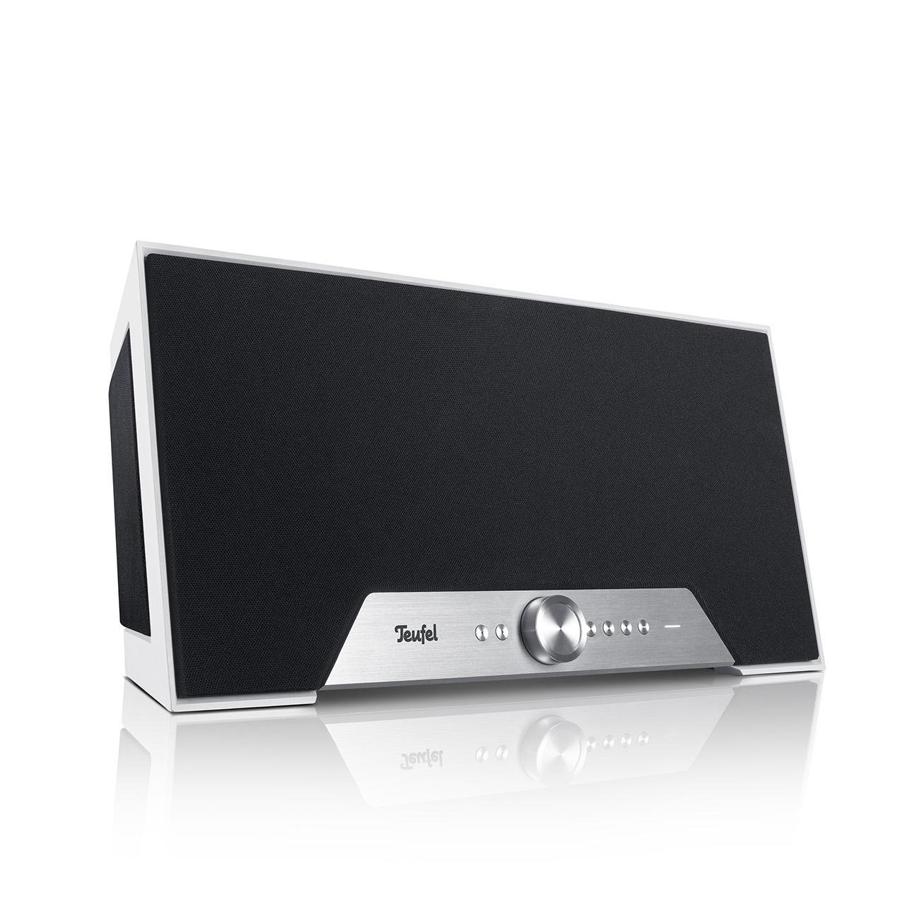 Głośnik streamingowy Teufel ONE M, z wi-fi i technologią Bluetooth, wbudowany subwoofer, budzik, biały