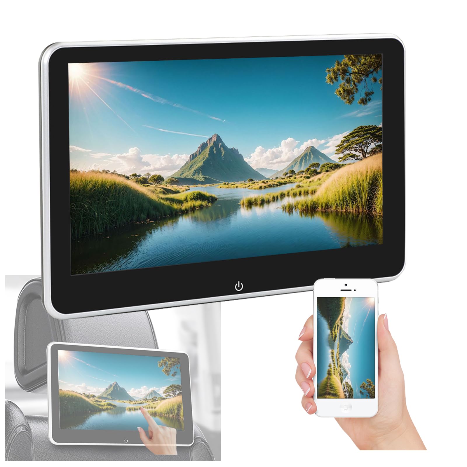 Reproductor de pantalla táctil para automóvil de 11.6" compatible con USB y SD