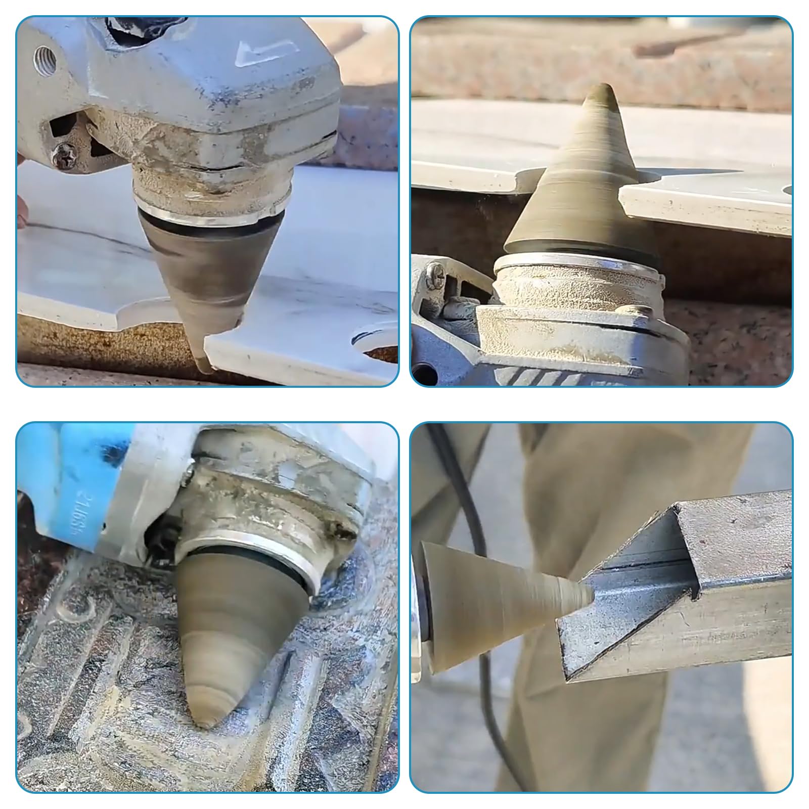 3 Pièces Cône Diamant Meule Fil Tête Polissage Roue Ponçage 50 100 200 Grain Meuleuse D Outils Abrasifs