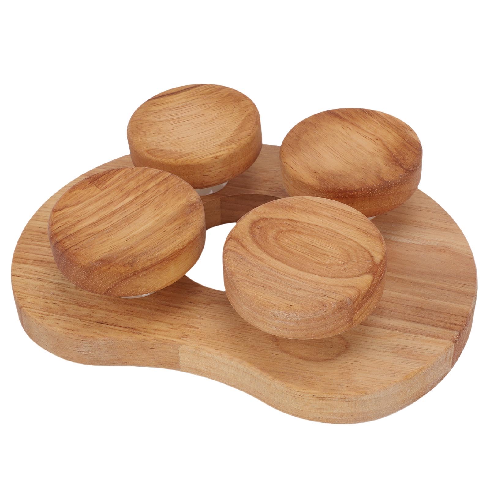 Acouto Legno Testiera per Sauna con Cuscino Rotante, Supporto per Collo e Spalle, Rilassamento della Testa, Ergonomico, Trazione Cervicale, in Rovere, Portatile 17x23cm