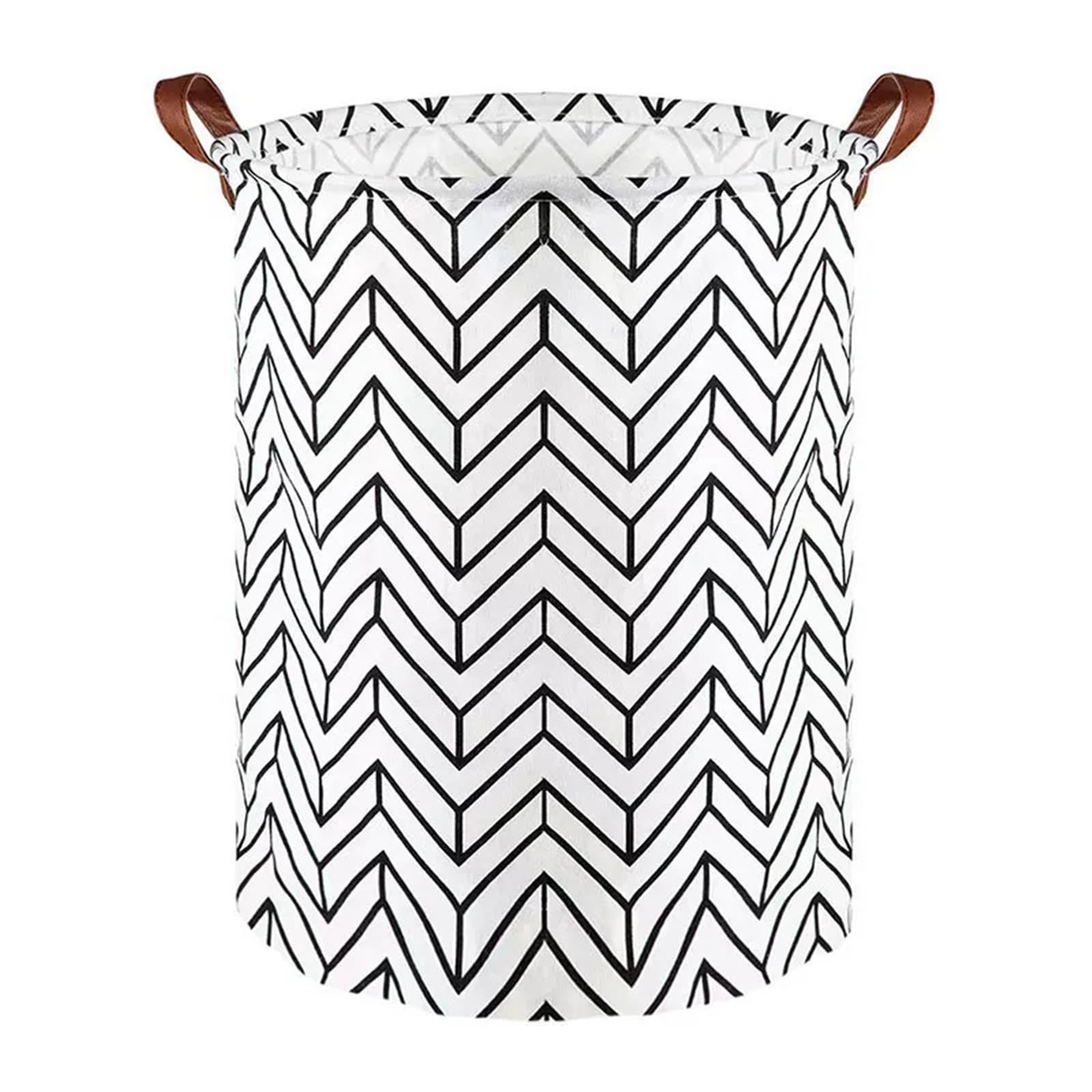 Foldable Laundry Basket Household Dirty Clothe Baskets Leather Handle Storage For Bathroom For Bedroom(Color1,S)