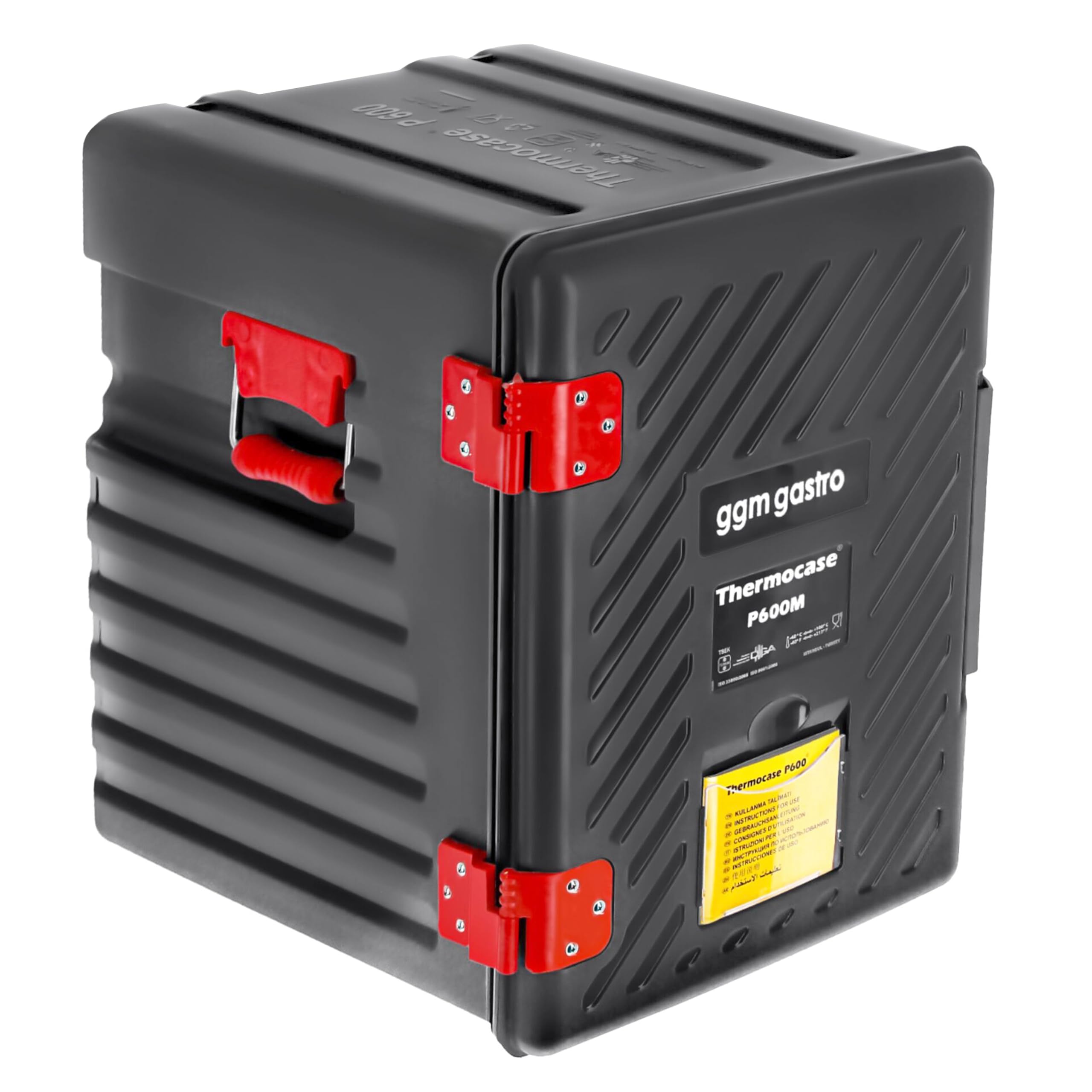 GGM Gastro Thermobox Frontlader 63 L für 12x GN 1/1 | hervorragende Isolierung, stapelbar, spülmaschinengeeignet, verstärkte Ecken, ergonomische Griffe, zeitsparende Reinigung