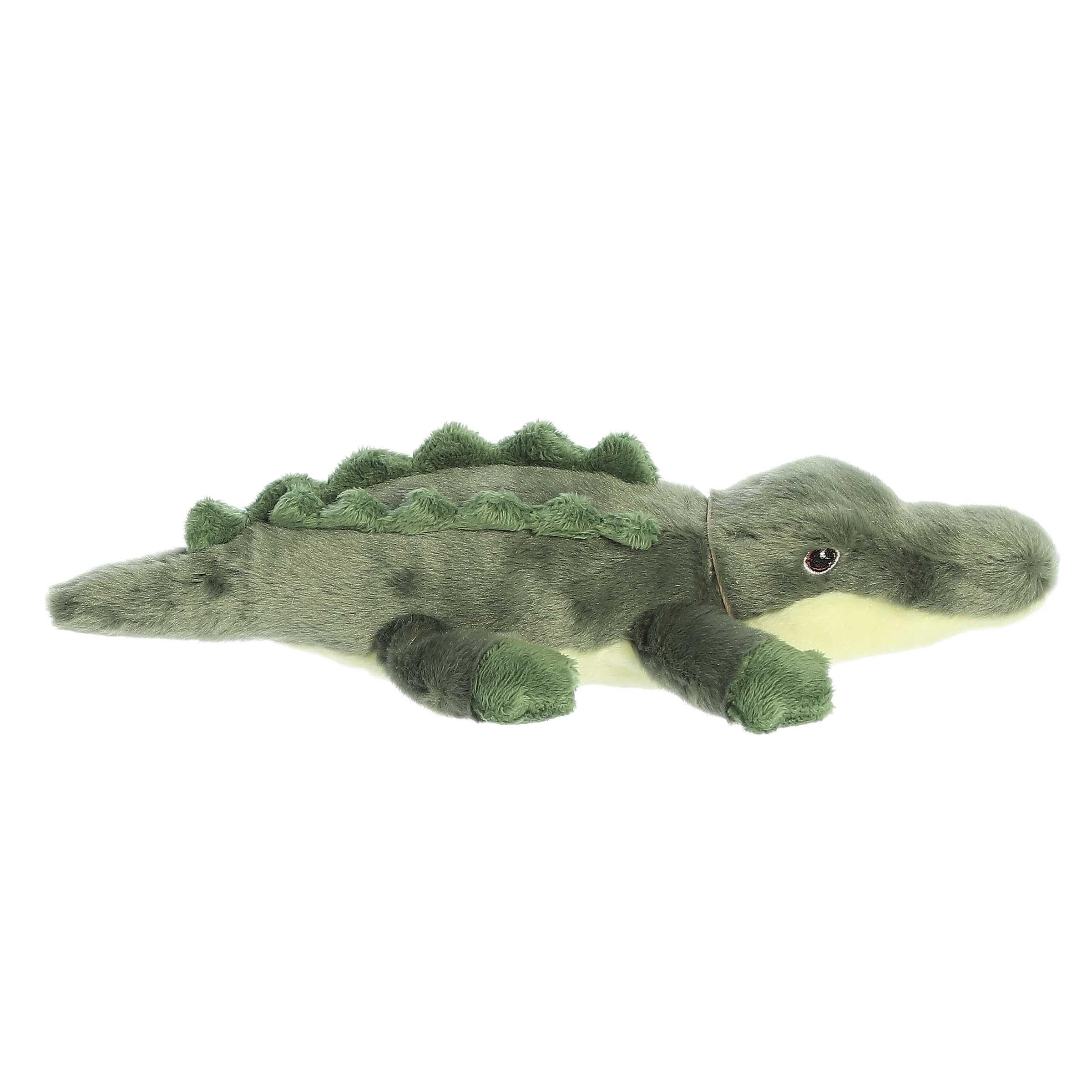 Aurora Eco-Friendly Eco Nation Eco Softies Alligator Peluche - Coscienza ambientale - Materiali riciclati - Verde 20,3 cm