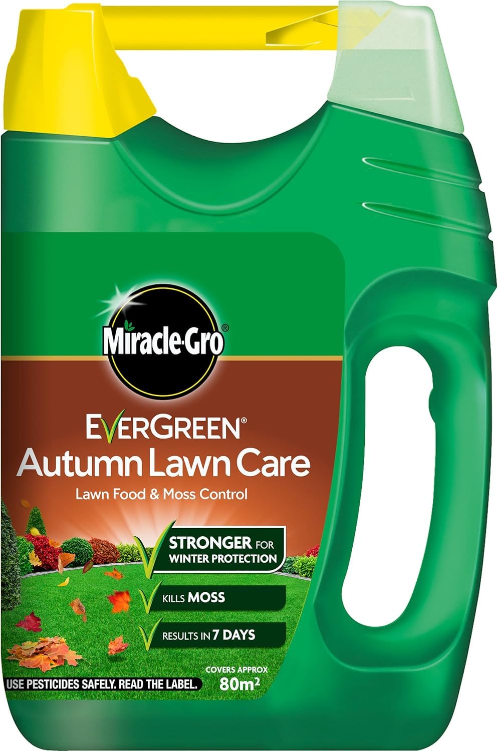 Miracle Gro Premium Autumn Lawn Feed & Moss Killer for Greener, Healthier Grass โ Strengthens Roots, Prevents Moss Regrowth, Protects Lawn Through Winter โ Professional Lawn Care (80m2 - Spreader)