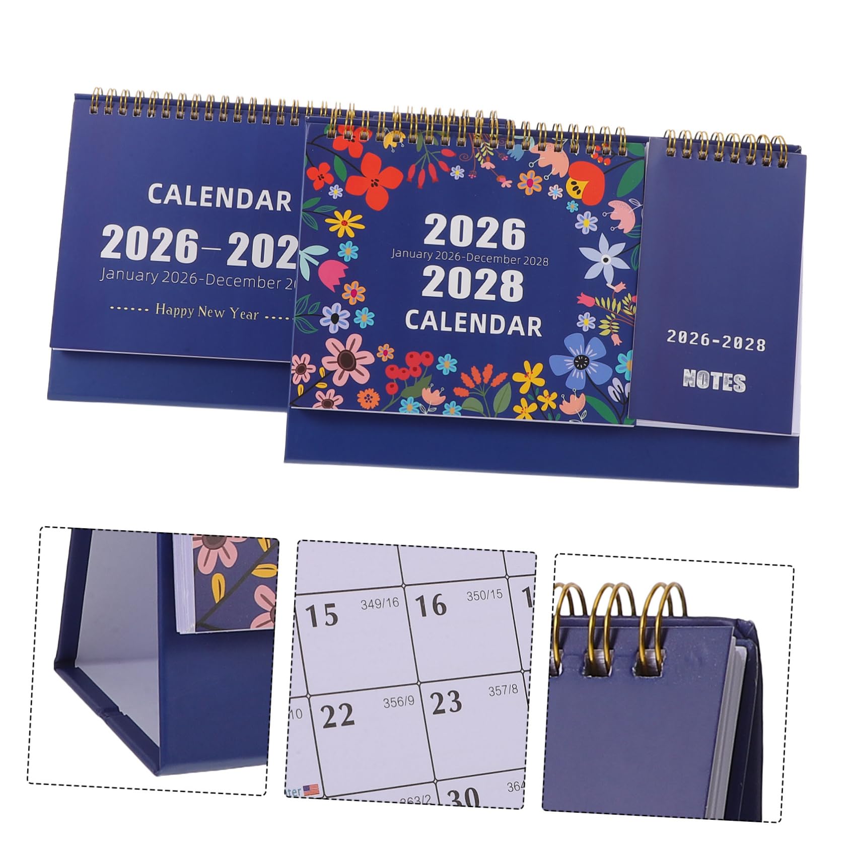 NUOBESTY 2 Piezas Calendario de Escritorio Planificador Diario y Mensual para Oficina Estudio Diseño Elegante y Versátil