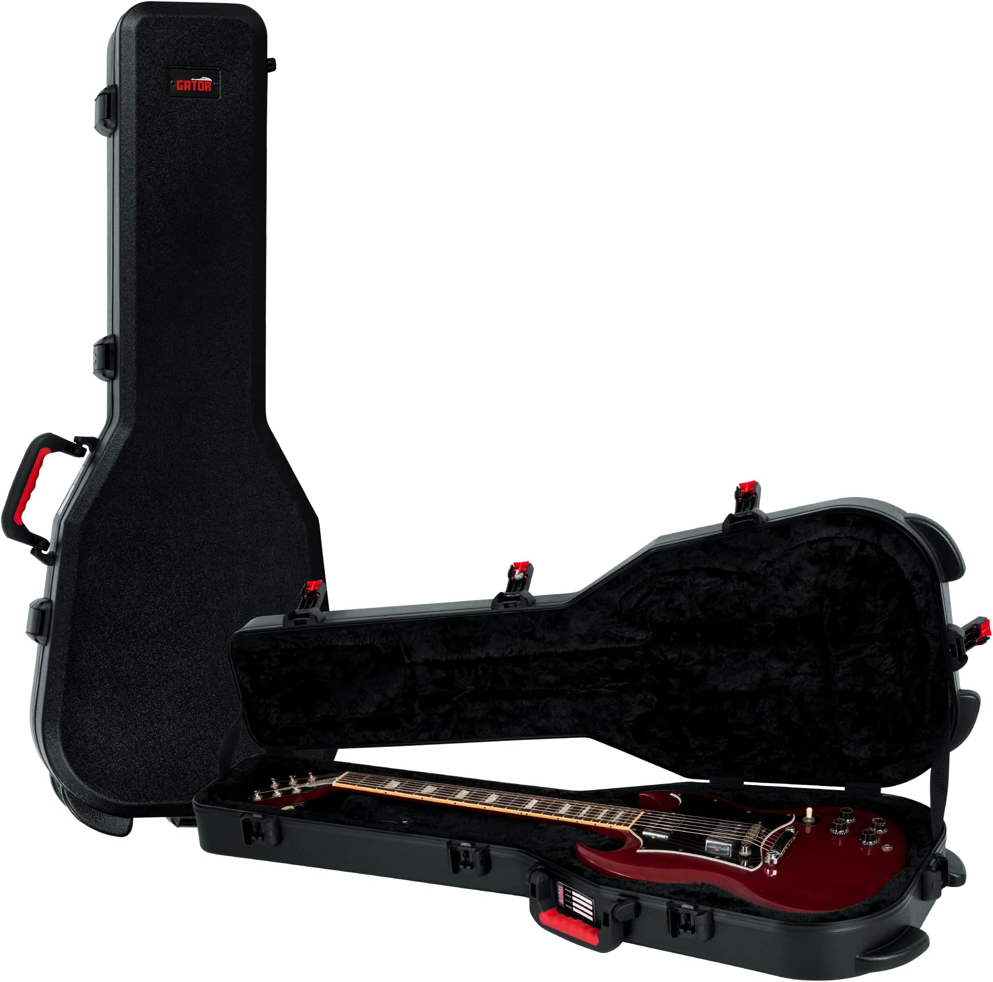 Cases Molded Flight Case for 335 Semi-Hollow Electric Guitars with TSA Approved Locking Latch, (GTSA-GTR335)