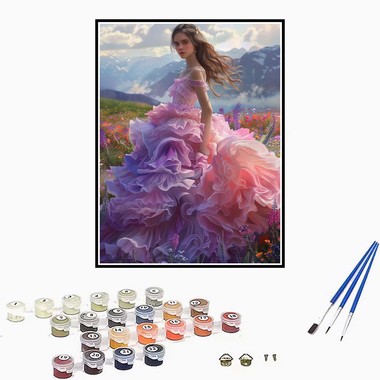 Dipingere con i Numeri per Adulti Ragazza,Dipingi Con i Numeri Bambini Hobby per Donne 6 7 8 9 anni,Paesaggio Painting by Numbers Kit Arte per Decorazione Della Casa con telaio 80x120 cm-DK262