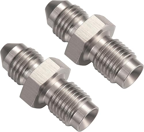 Miniatura 9 de 3AN macho a 38-24 macho invertido Flare adaptador de freno de acero inoxidable conector de montaje