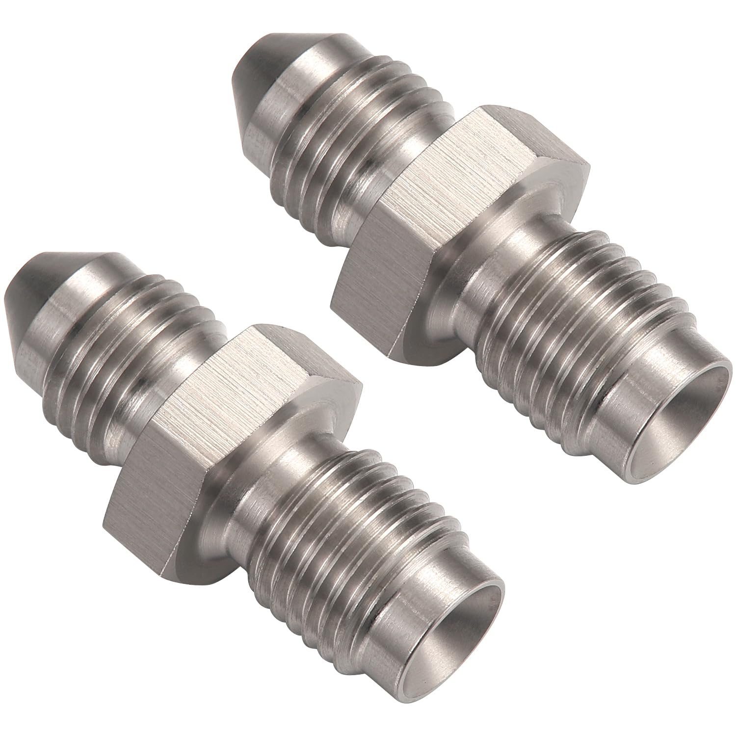 Adaptador de freno de acero inoxidable 3AN macho a macho 3/8-24, 2 unidades