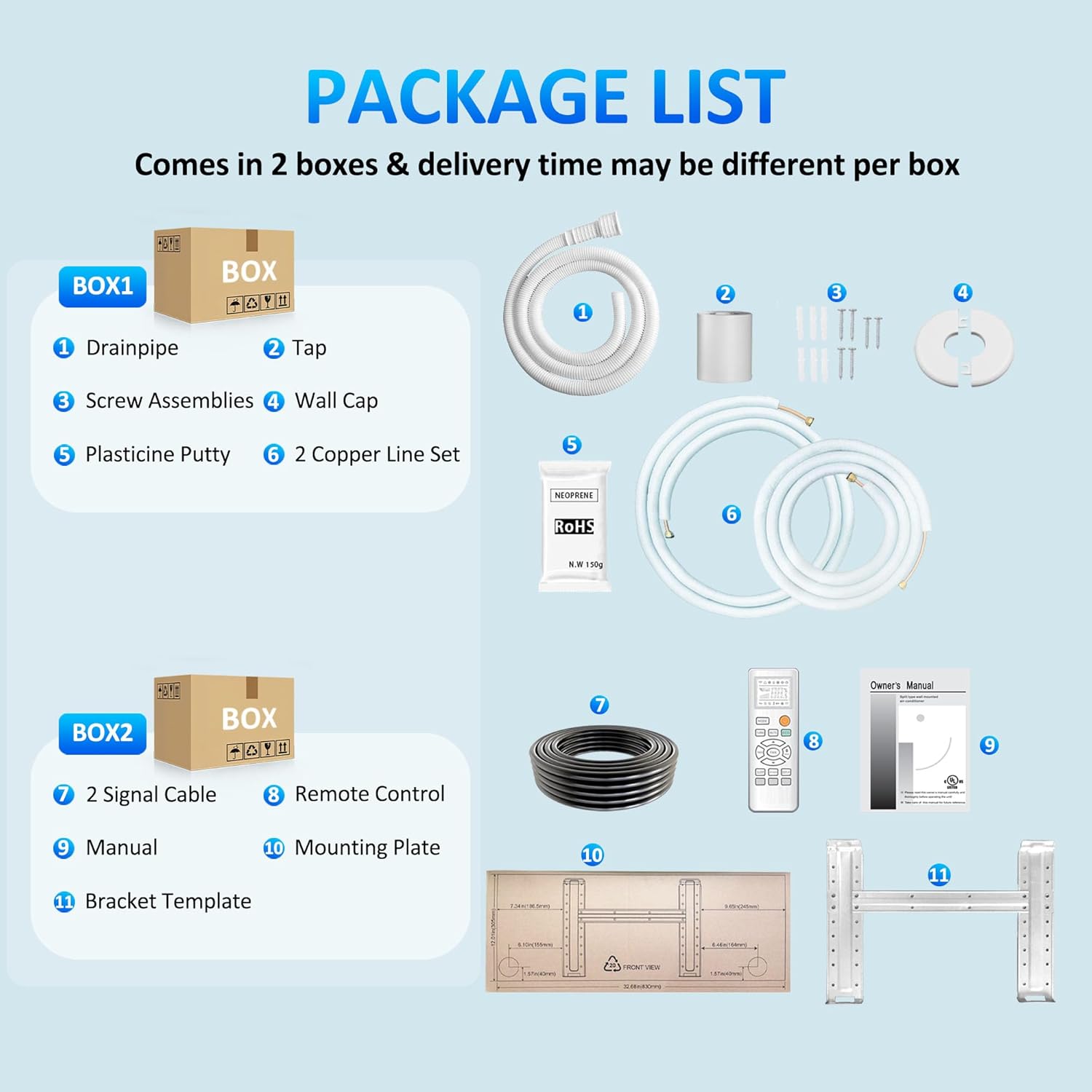 TMYICE 9000 BTU Wifi Enabled Mini Split Air Conditioner, Works with Alexa, 19 SEER2 115V Split AC Unit and Heat Cool Up to 450 Sq.Ft, Ductless Inverter System with Heater Pump & Installation Kits