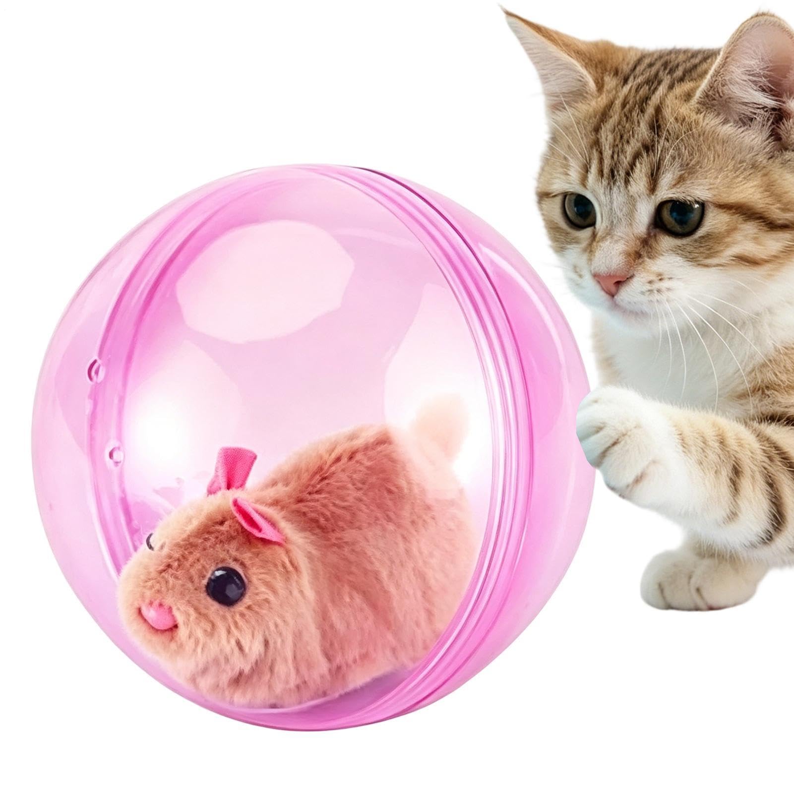 Pelota interactiva para gatos automática con hámster giratorio de 360 grados para interior